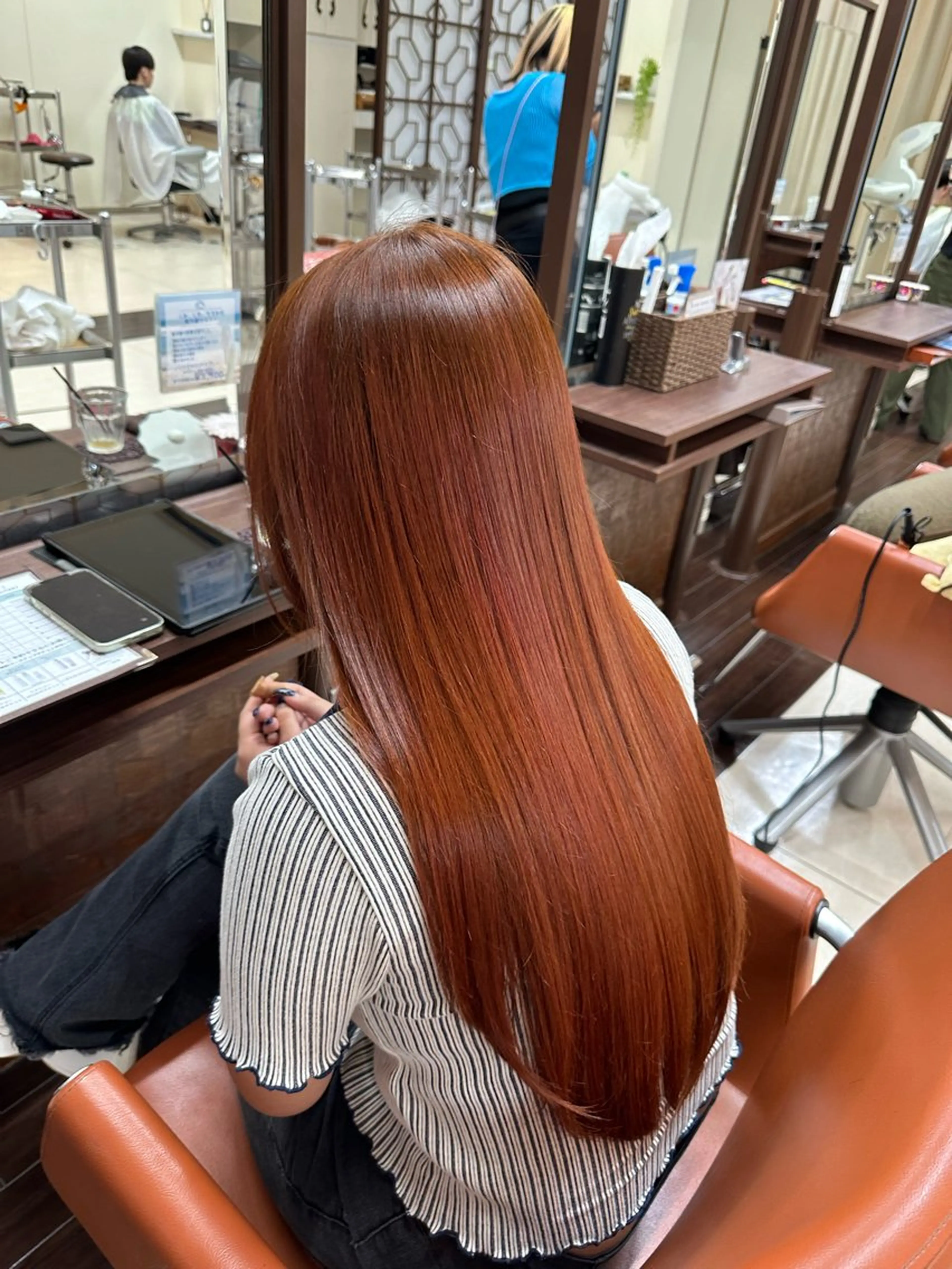 ロング カラー ヘアアレンジ ブリーチ オレンジ ヘアカラー ヘアセット 毎月230人担当/ メンズヘア/清和武虎のヘアスタイル