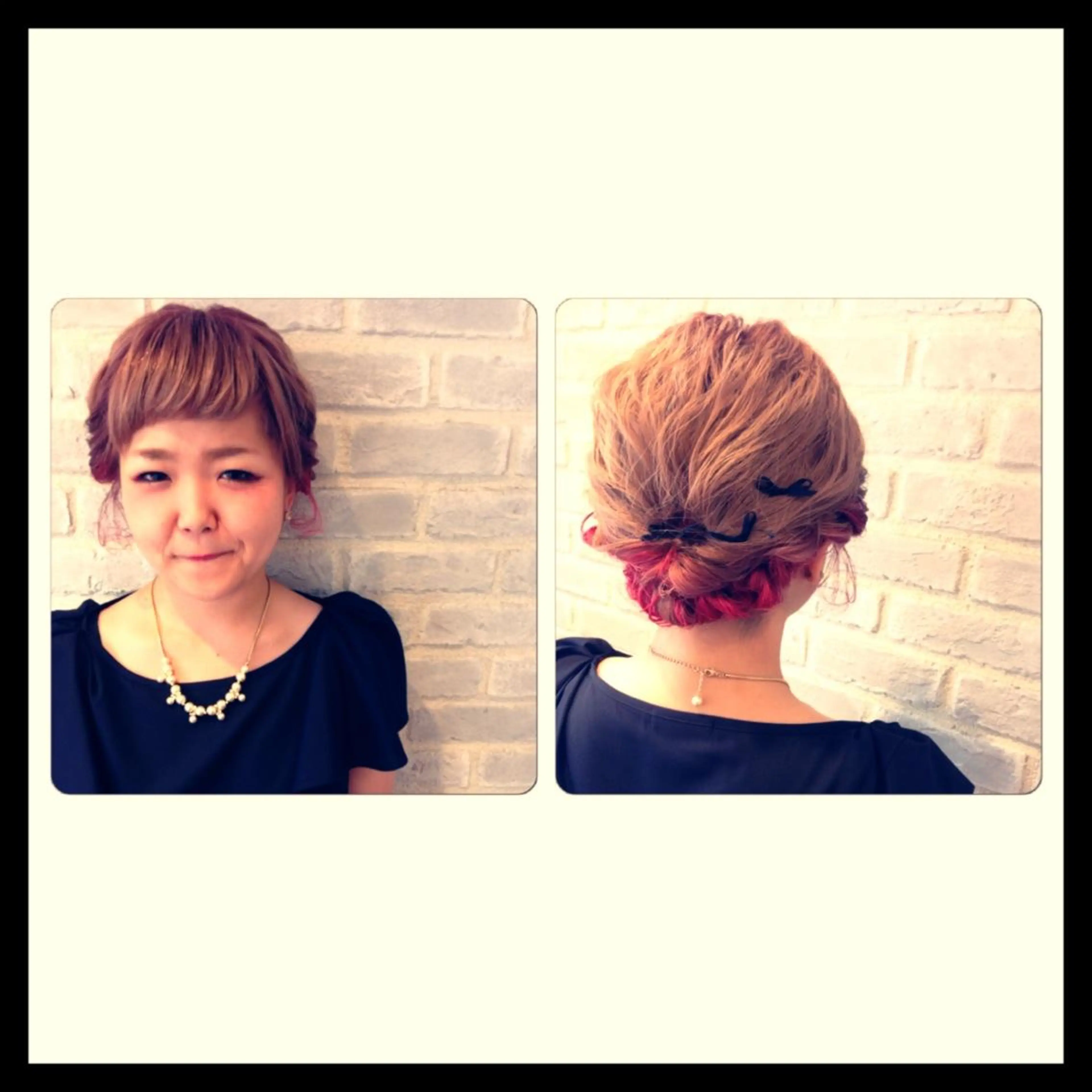 ショート ミディアム セミロング カラー ヘアアレンジ 結婚式・ブライダル la fith所属・rico_by ヘアとアイブロウのヘアスタイル