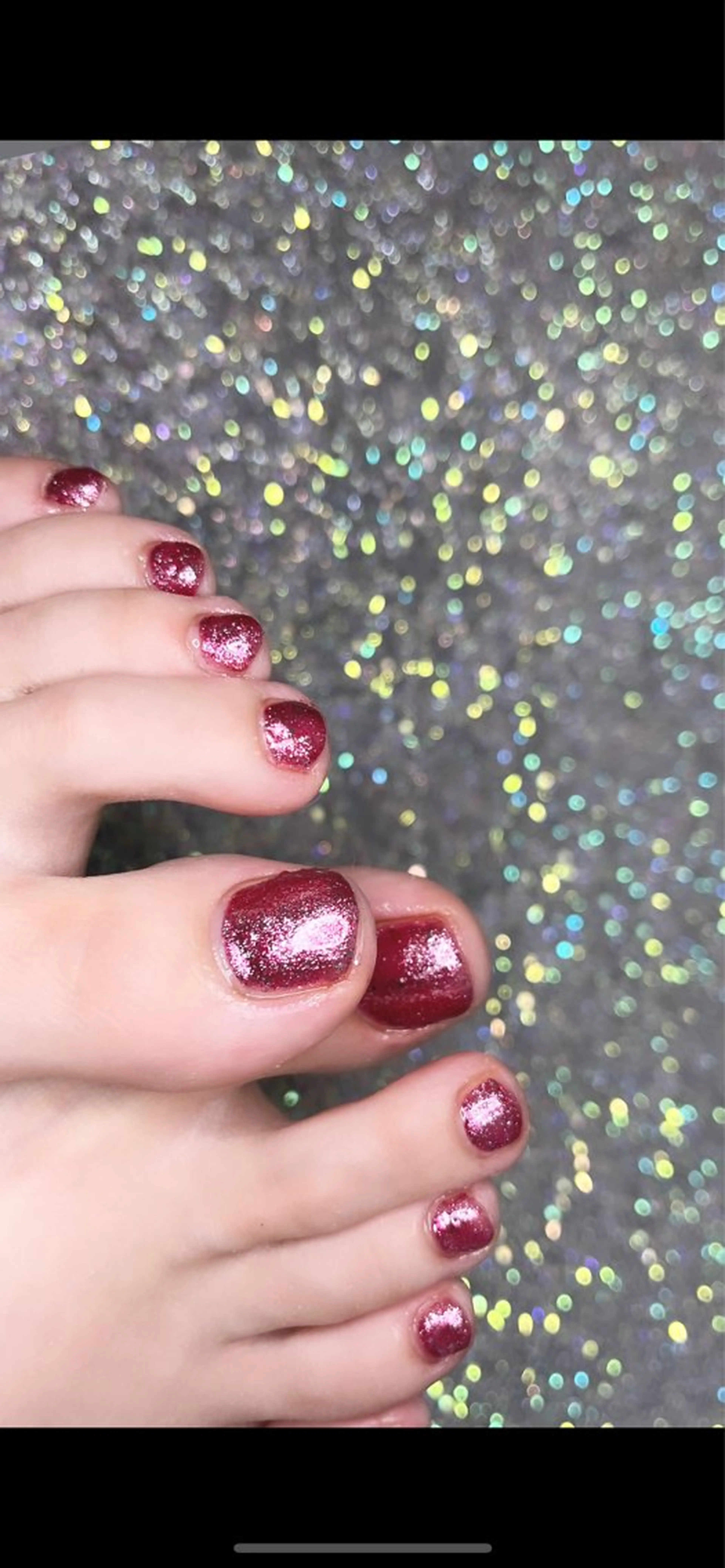 【オフなし】フットネイル🦶ワンカラー‎🤍マグネット🧲の写真