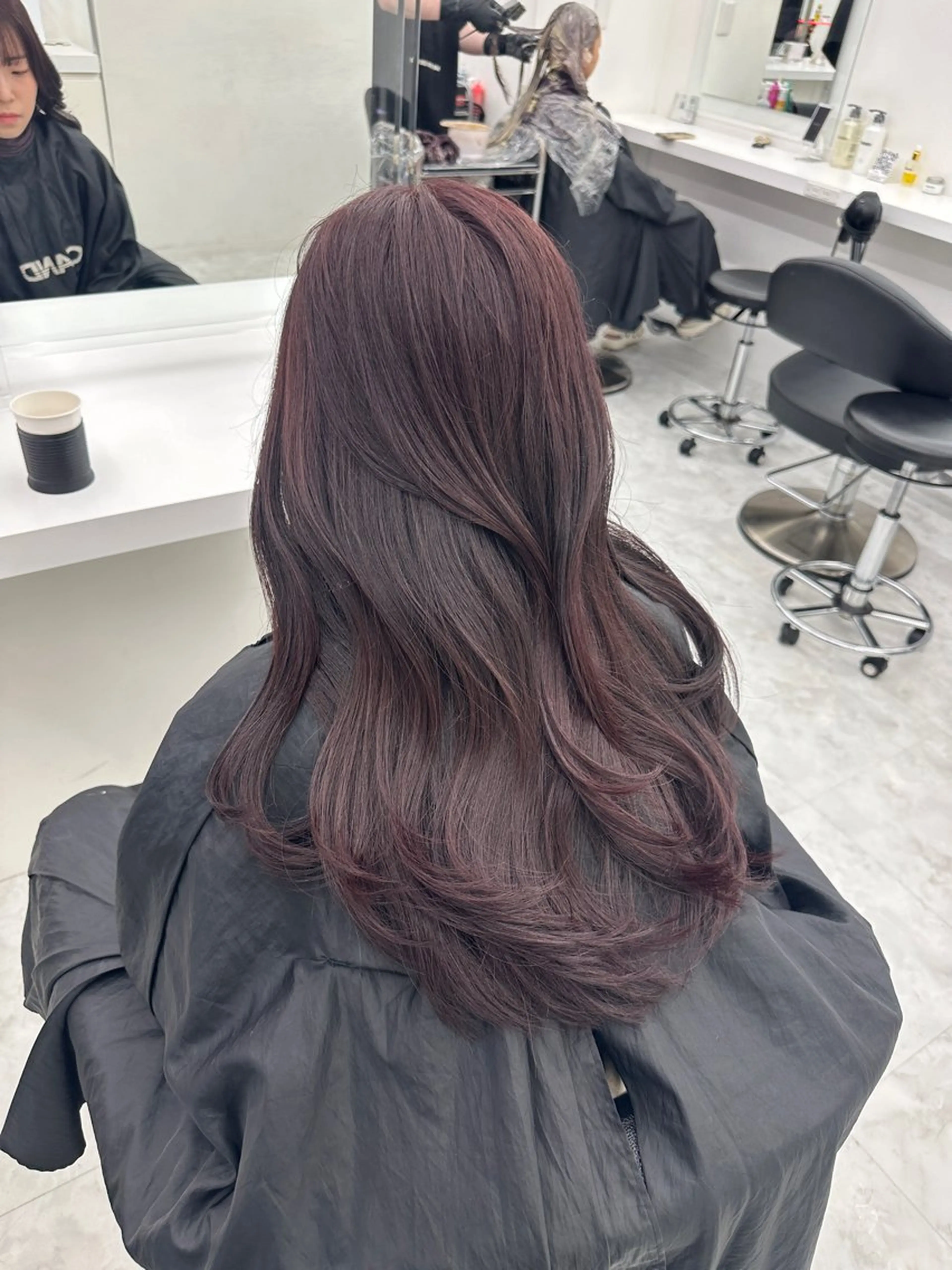 ロング カラー パーマ ヘアアレンジ メンズ キッズ ♥️韓国ヘア レイヤー♥️ゆりのヘアスタイル