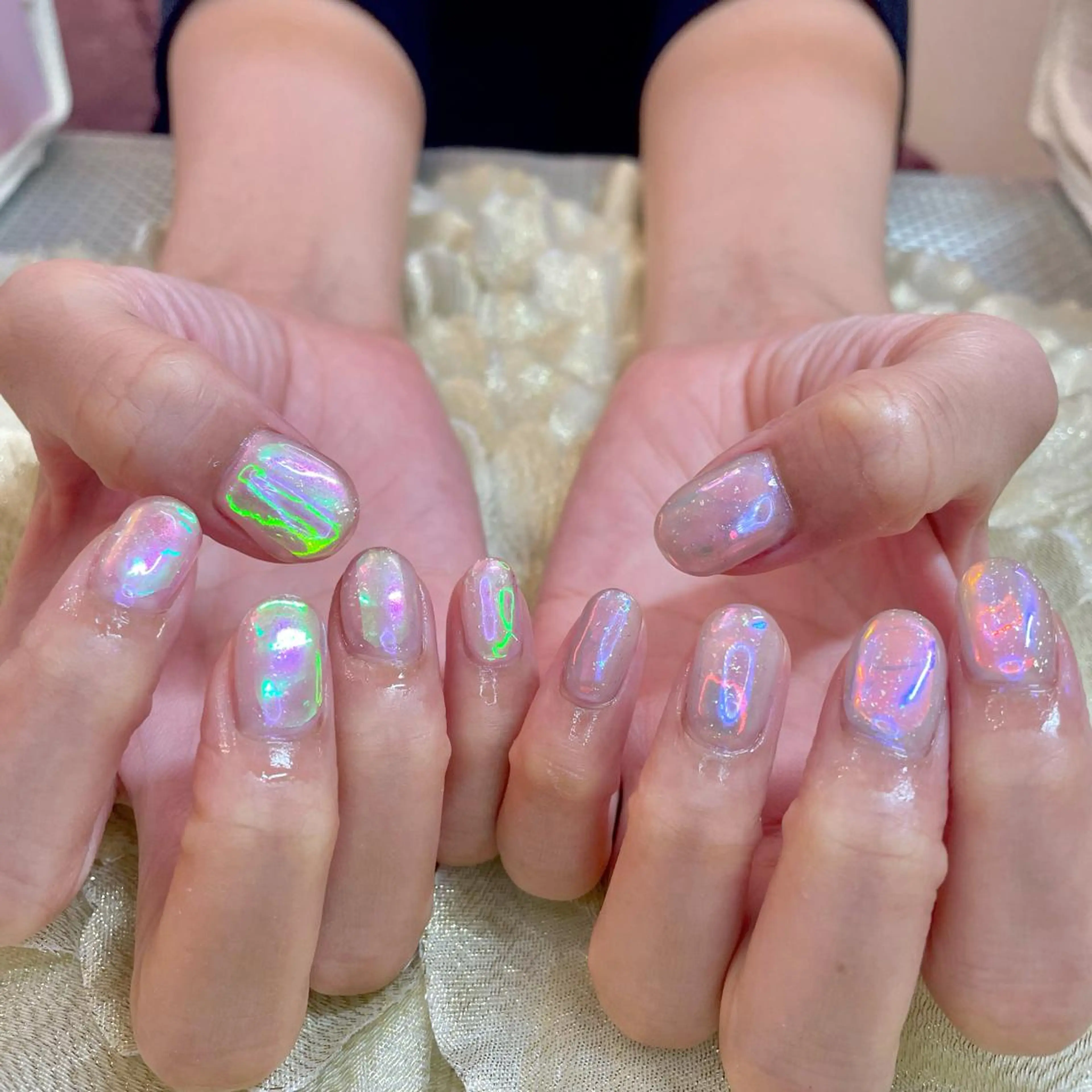 ネイル 氷ネイル・うるうるネイル J terrace Nailのネイルデザイン