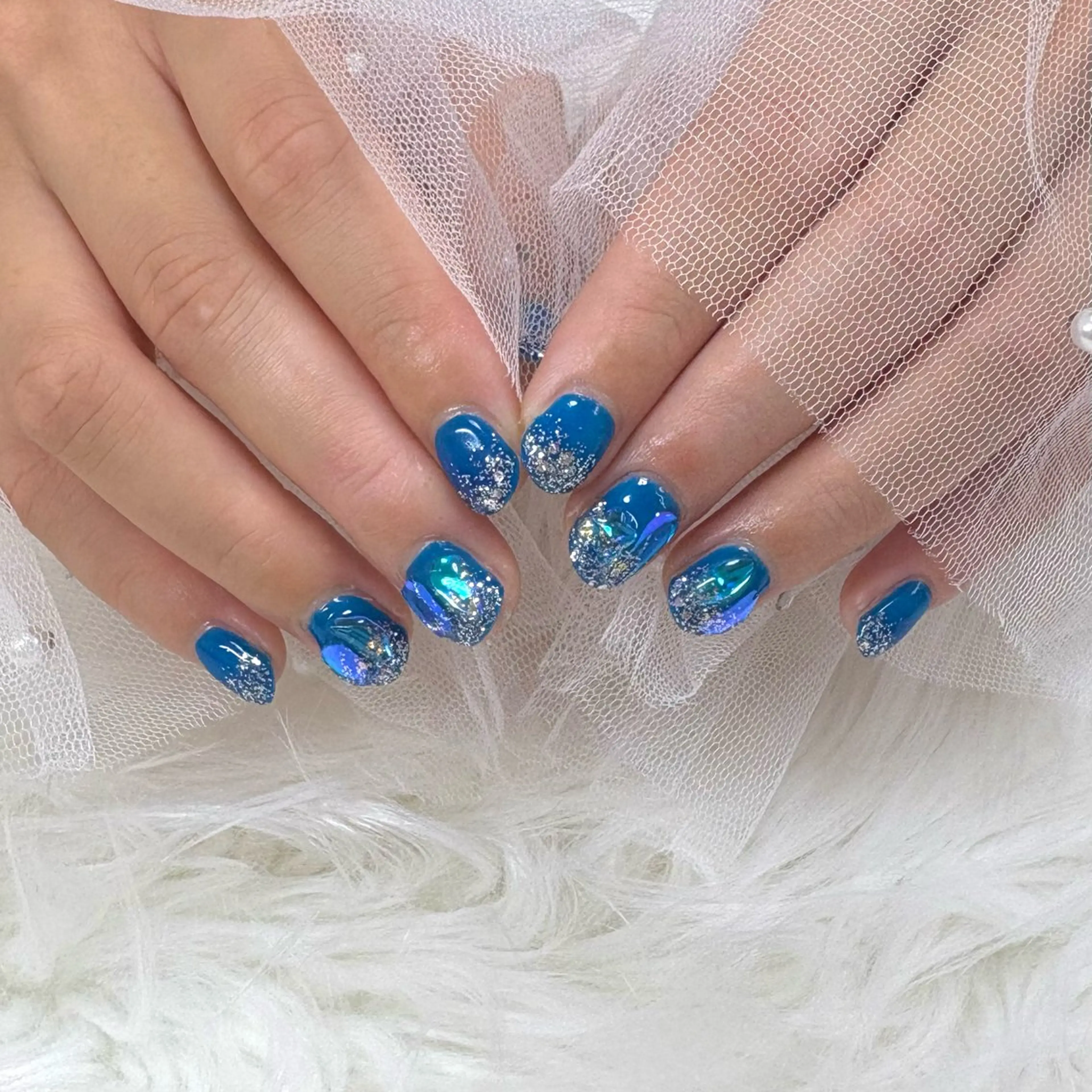 ネイル 氷ネイル・うるうるネイル ハンドネイル SHINE nail salonのネイルデザイン