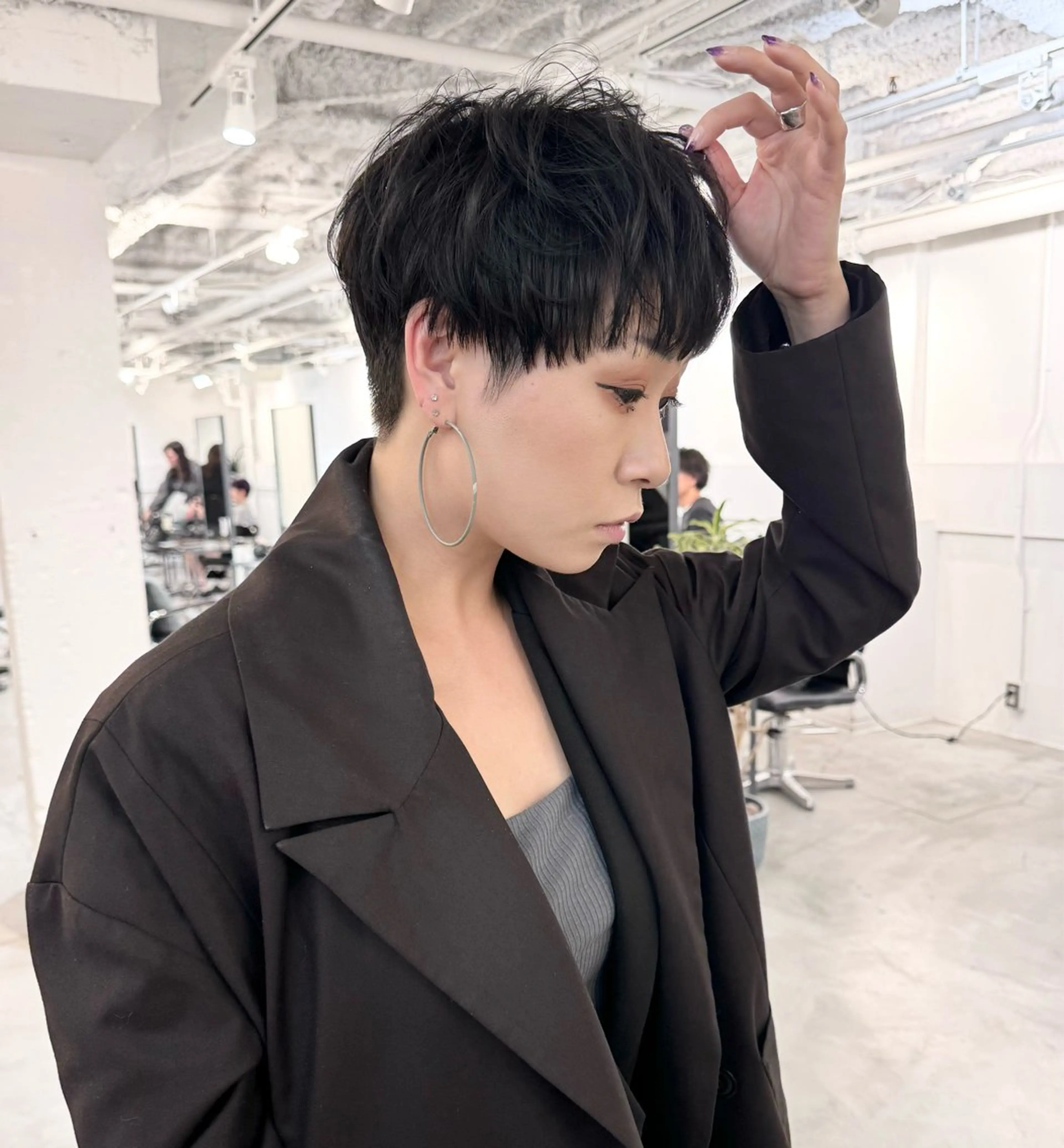 ショート カット トリートメント foto所属・𝐁𝐋𝐔𝐄𝐓 /代表 / 荒井史行のヘアスタイル