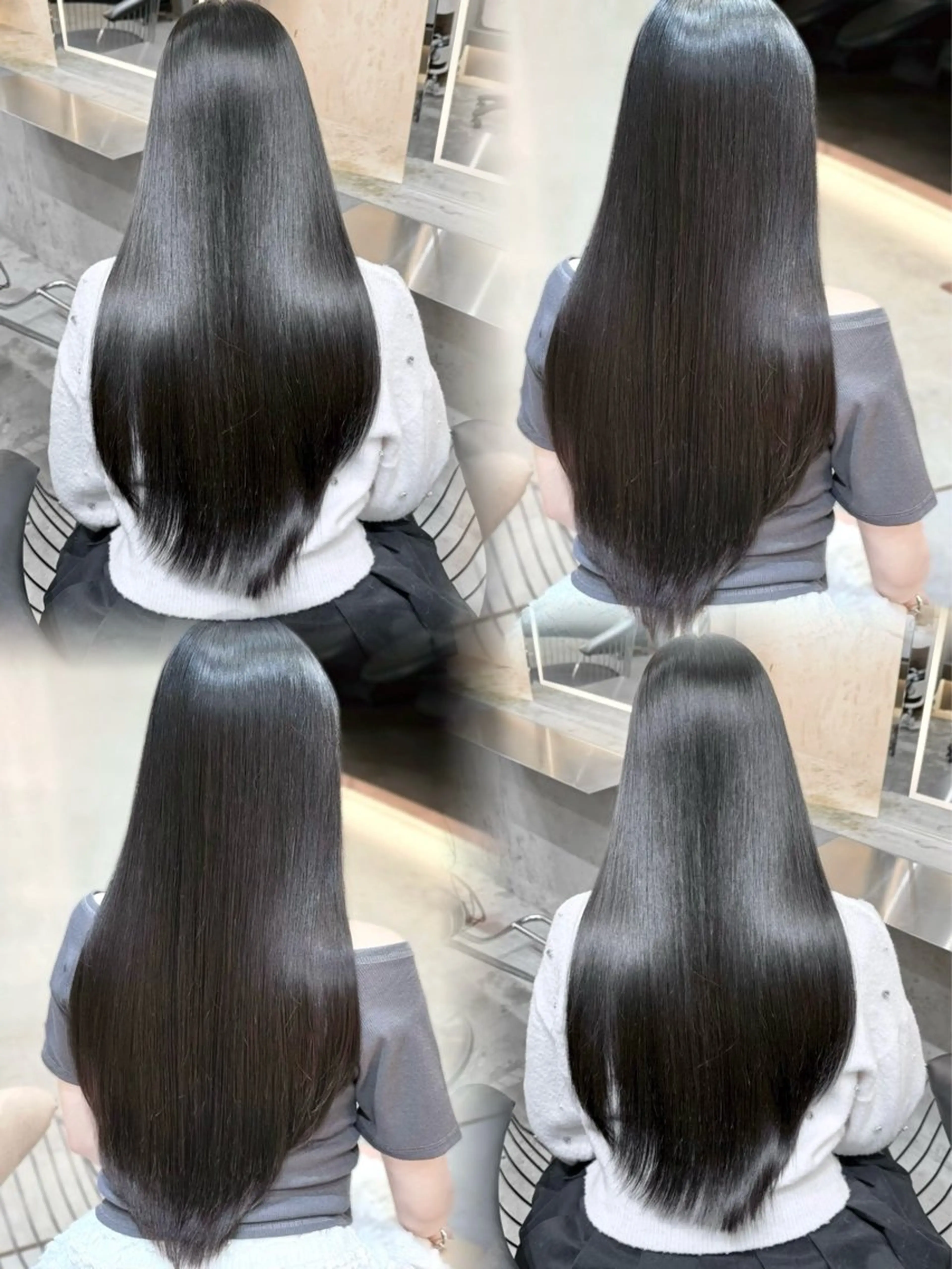 ロング カラー ヘアアレンジ 縮毛矯正 トリートメント 巻きラク♡レイヤー 🦢こころのヘアスタイル