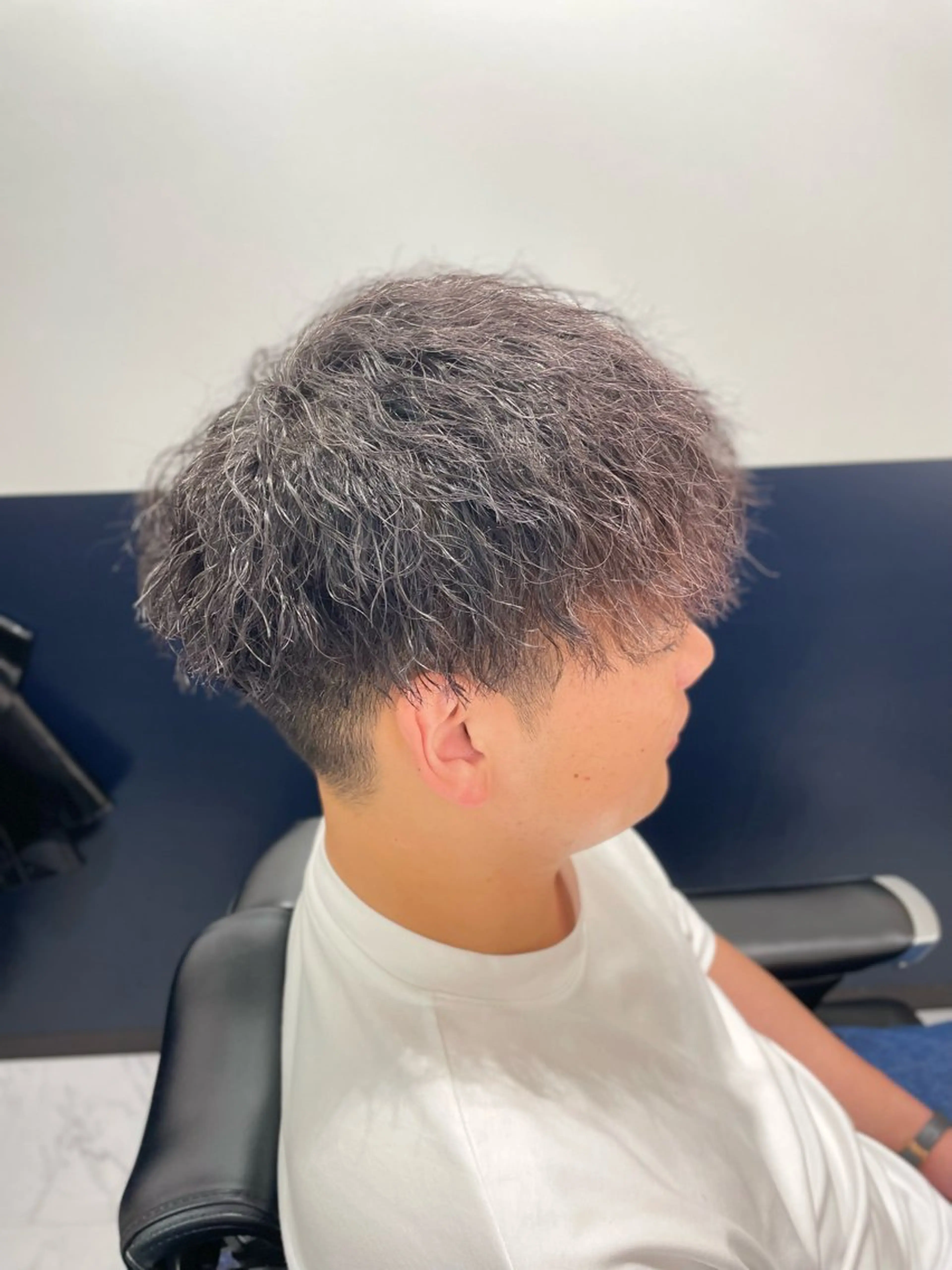 ミディアム パーマ メンズ ミディアムパーマ マッシュ メンズパーマ カット パーマ 銀座メンズカット/ 銀座メンズパーマ/のヘアスタイル