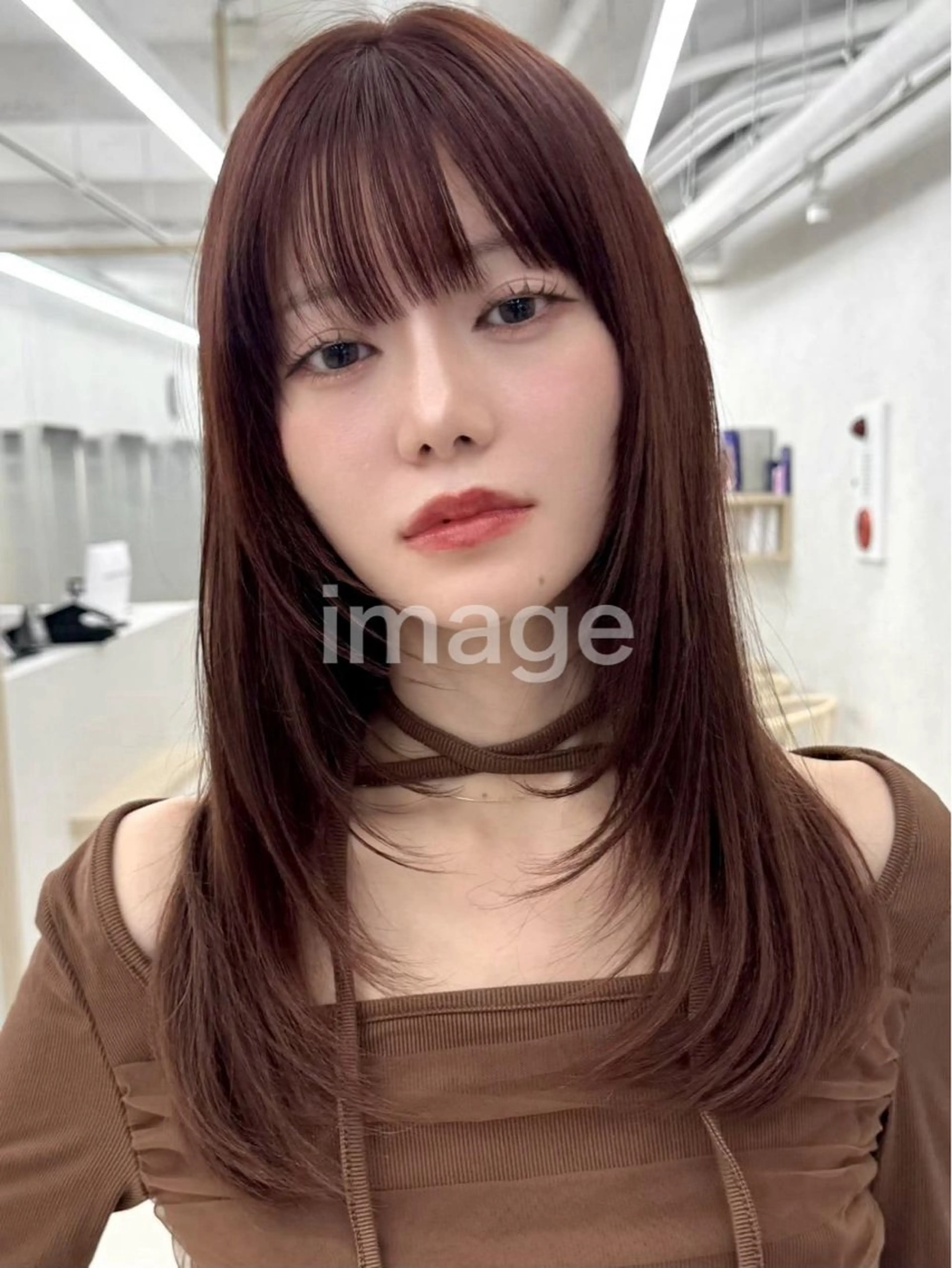 韓国レイヤーカット＋カメラアプリでの撮影の写真