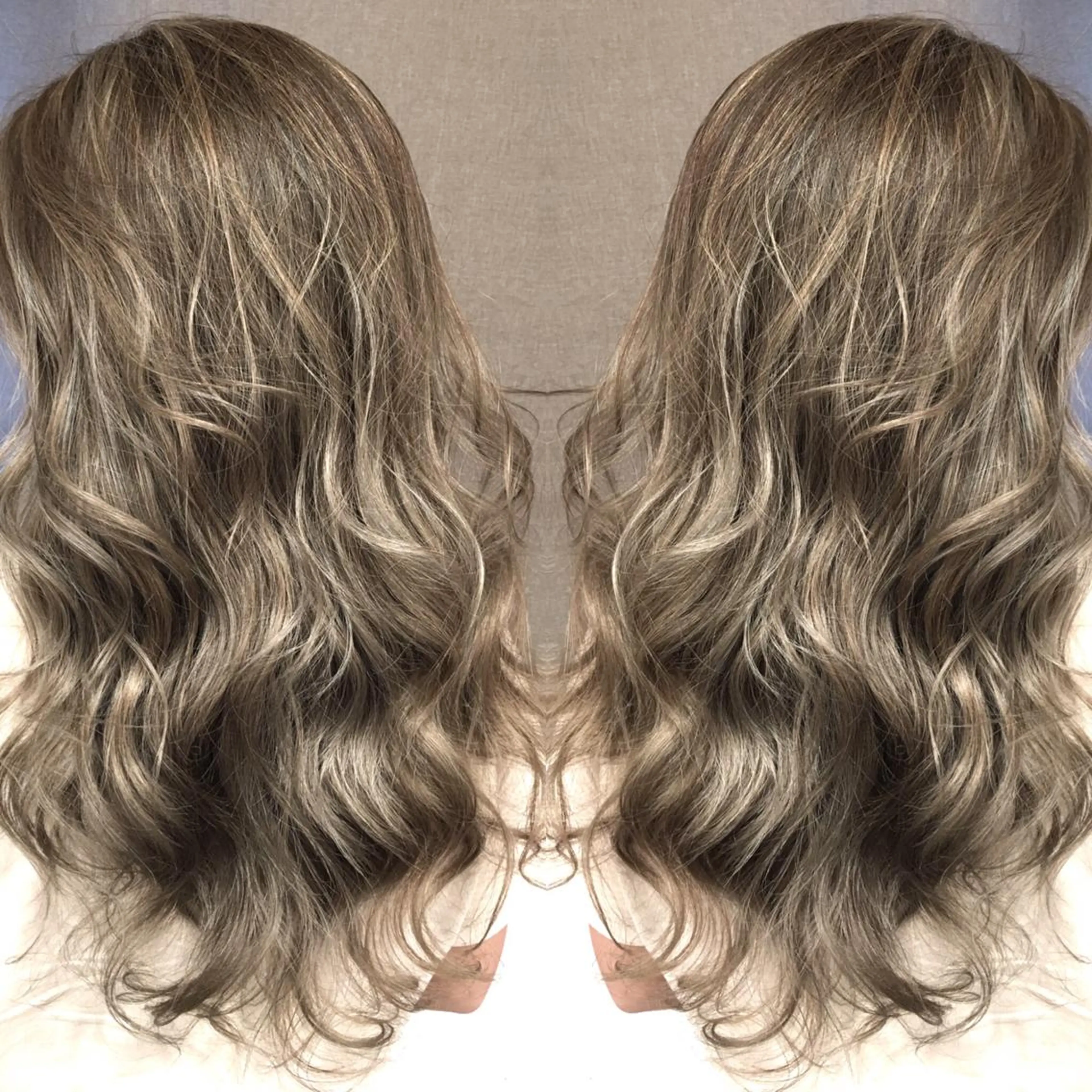 ロング カラー ベージュカラー ハイライトカラー 3Dハイライト ハイライト ヘアカラー トリートメント 井上 一平のヘアスタイル