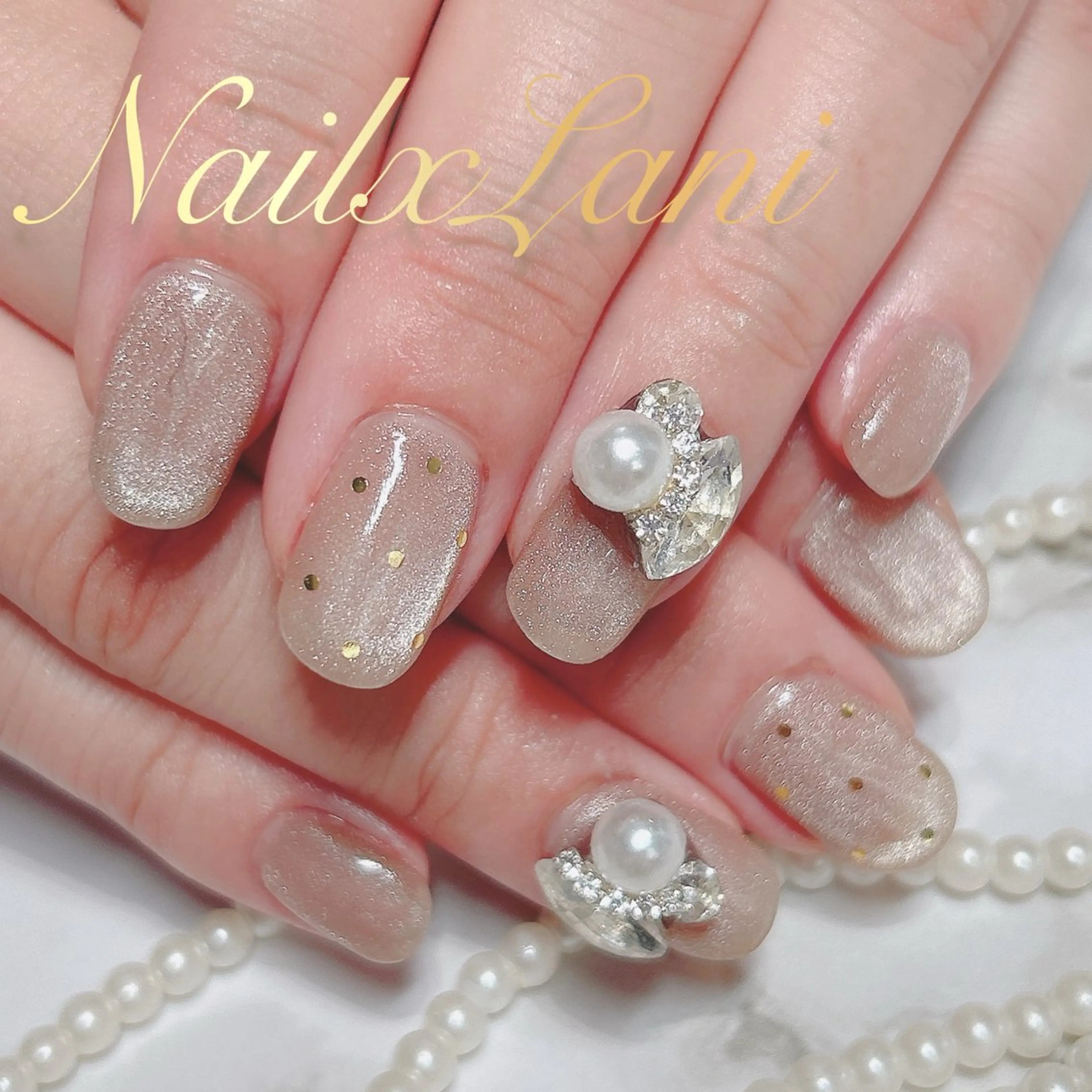 ネイル フットネイル ジェルネイル マグネットネイル パラジェル ハンドネイル Nail×Lani 深爪矯正対応◎のネイルデザイン