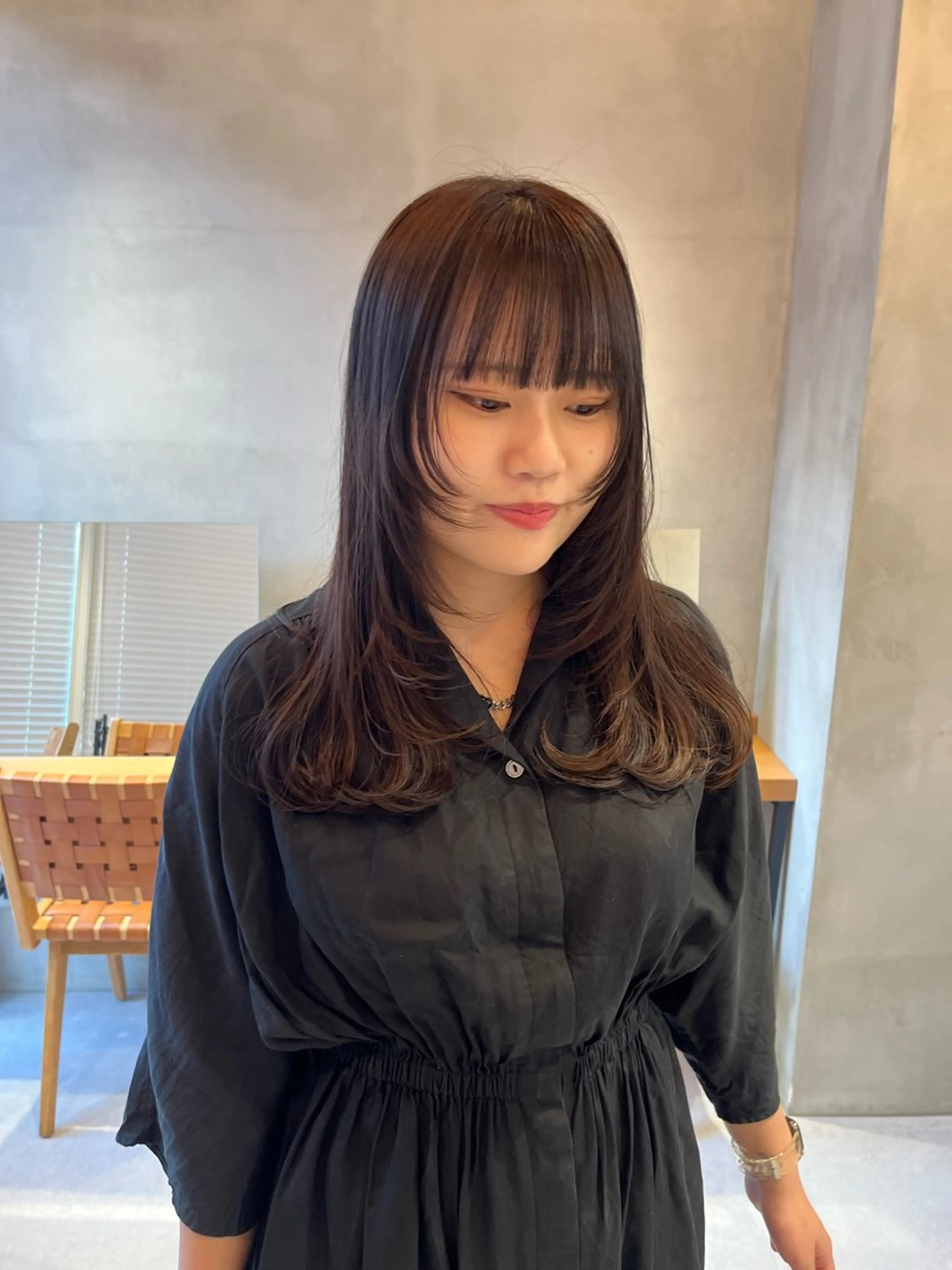 セミロング カラー カット ヘアカラー トリートメント ボブ&透明感カラー ♡TOMOEのヘアスタイル