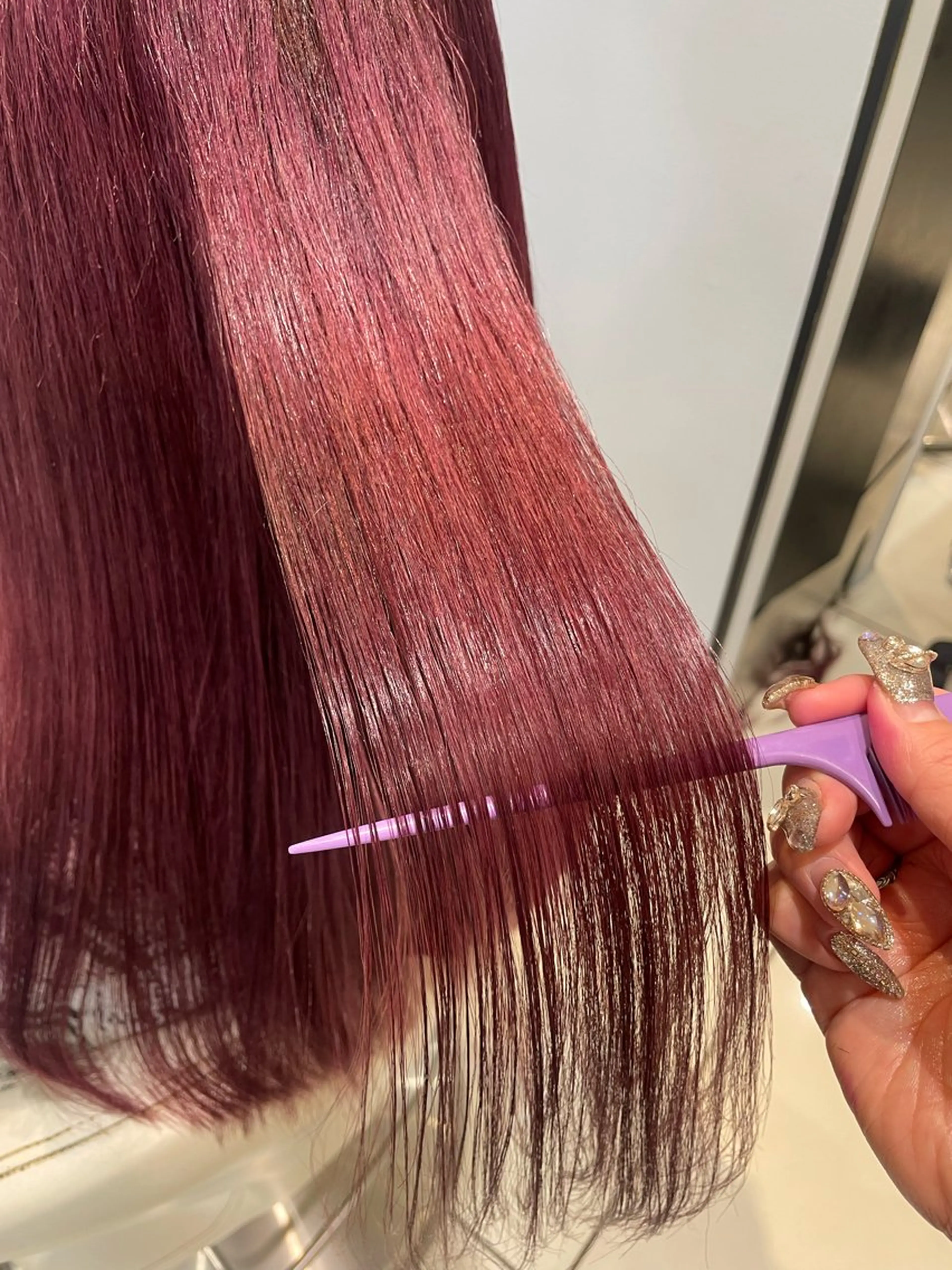 セミロング カラー ヘアカラー トリートメント 💞暖色カラー 💞risaのヘアスタイル