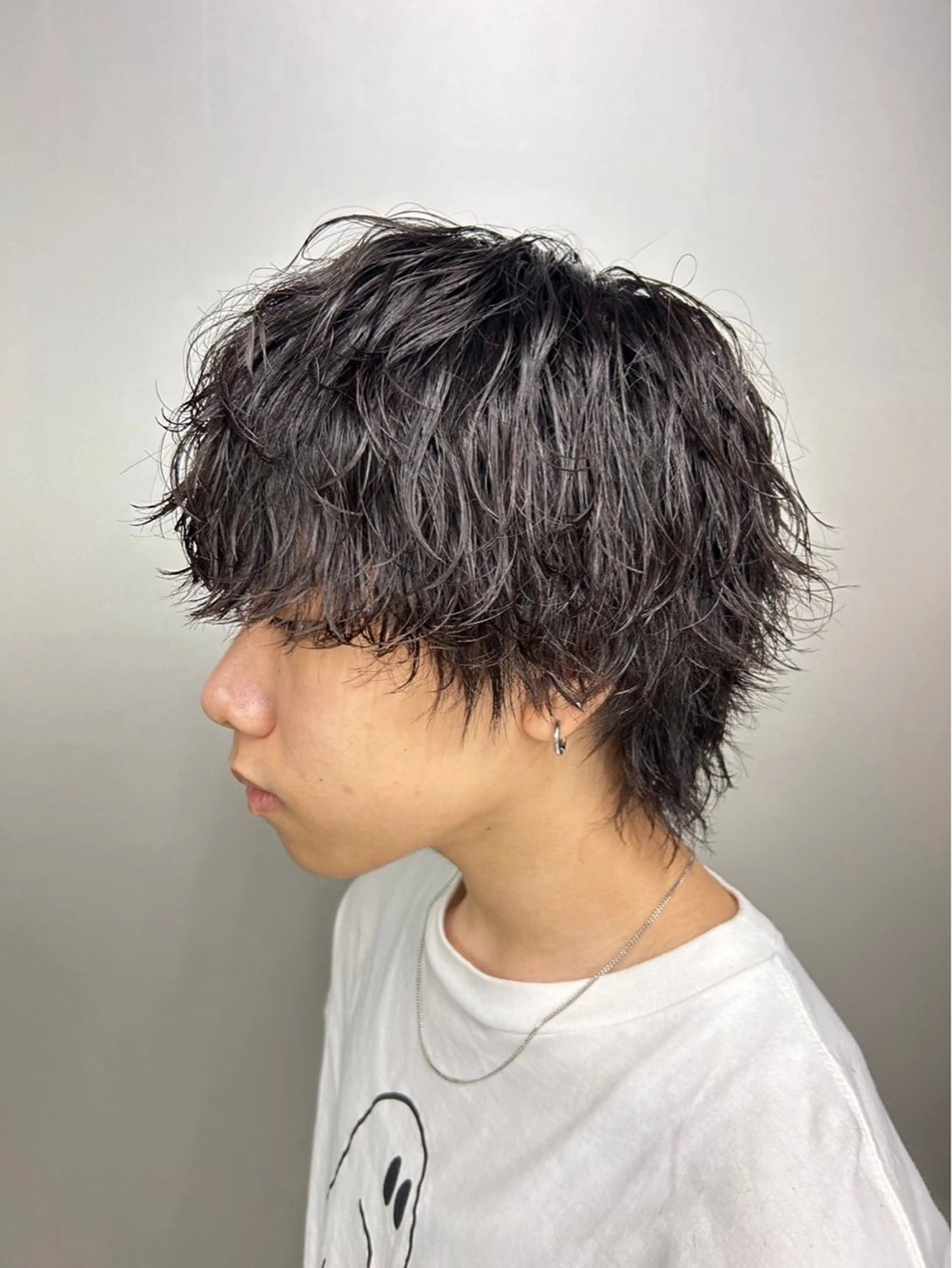 ショート パーマ メンズ メンズパーマ 波巻きパーマ 長谷川 啓吾のヘアスタイル