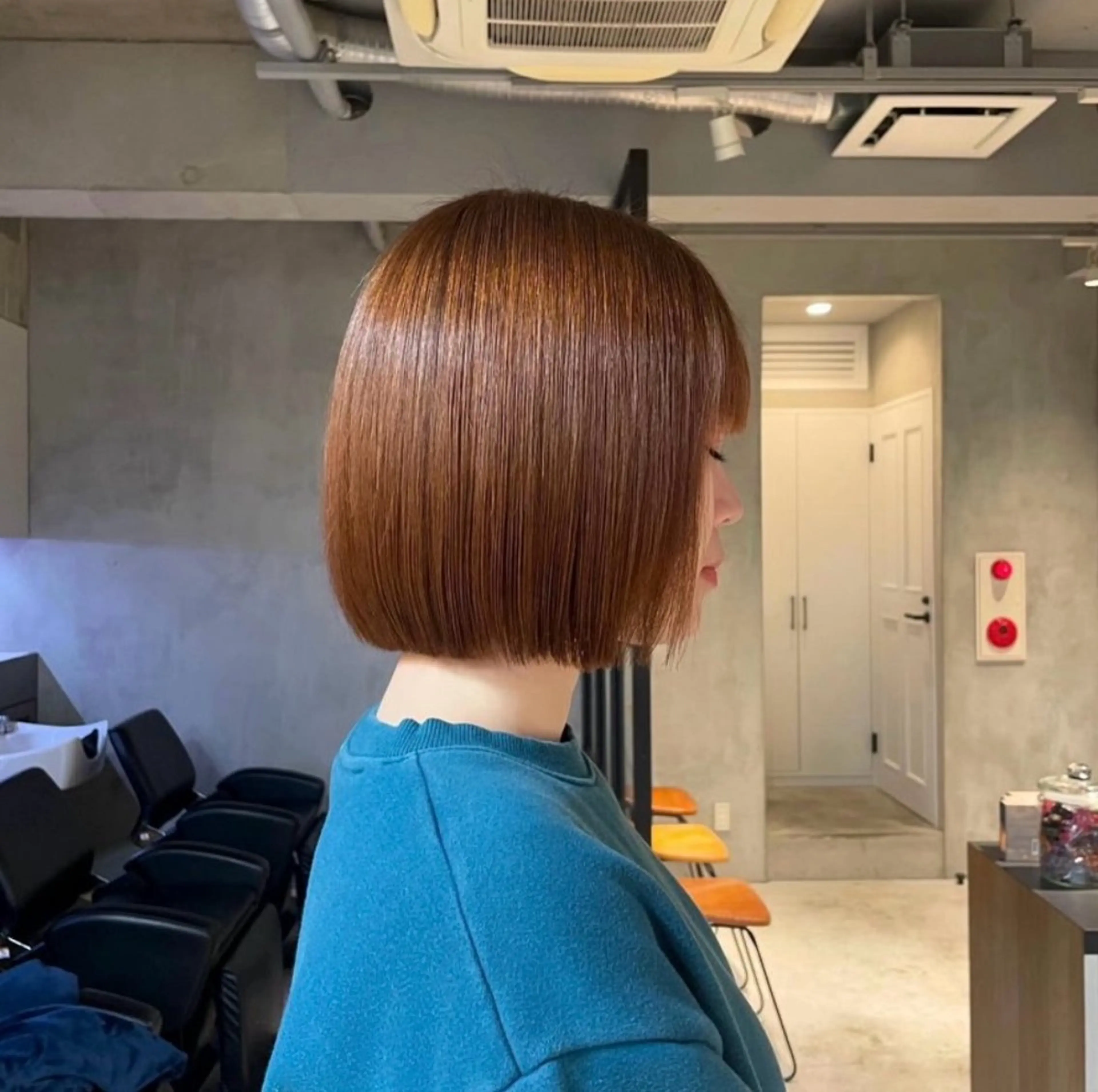 セミロング カラー 藤平海音/fifth PARKのヘアスタイル