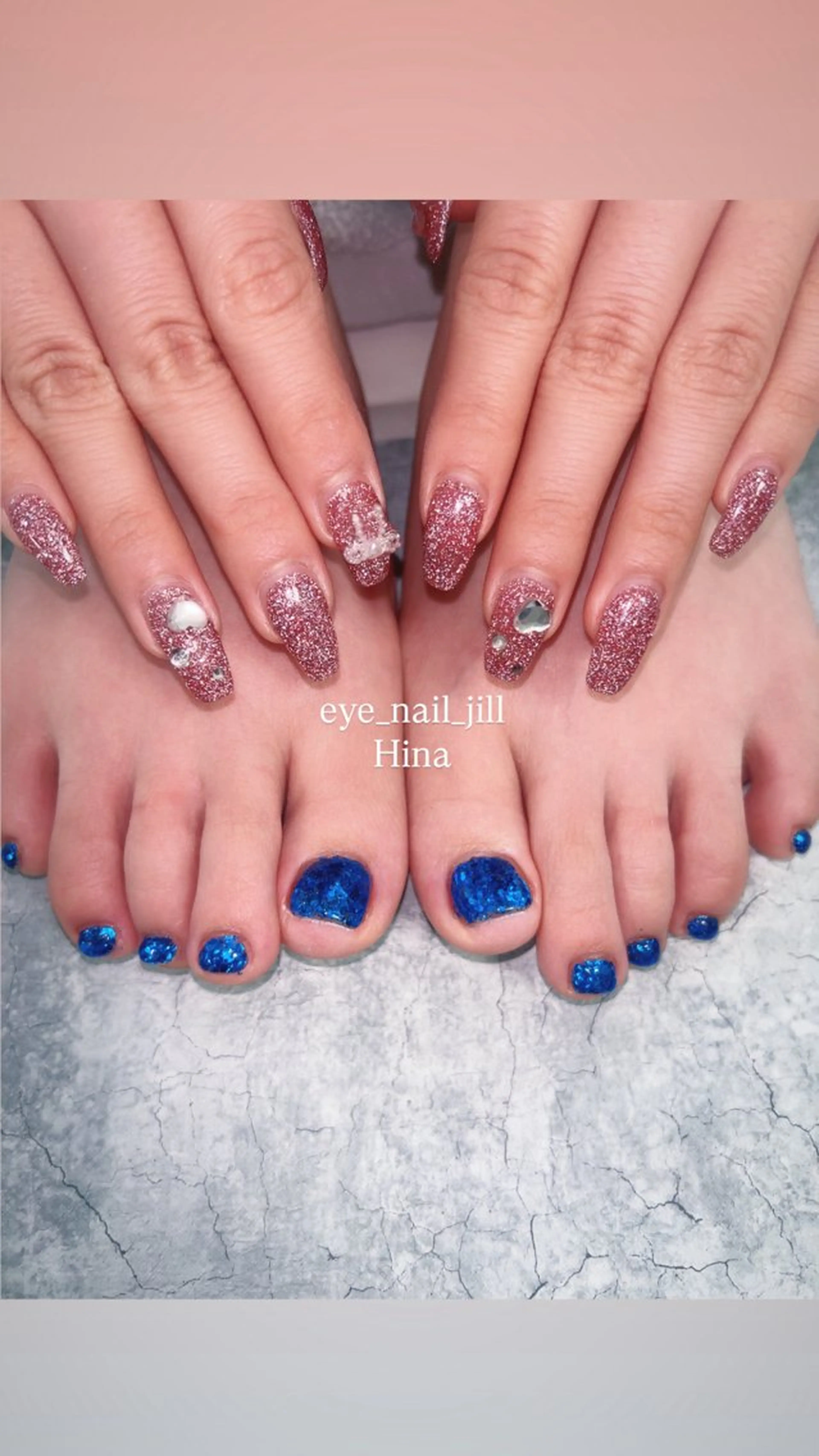 ネイル フラッシュネイル フットネイル ハート リボン ハンドネイル 🎀JILL HINA🎀のネイルデザイン