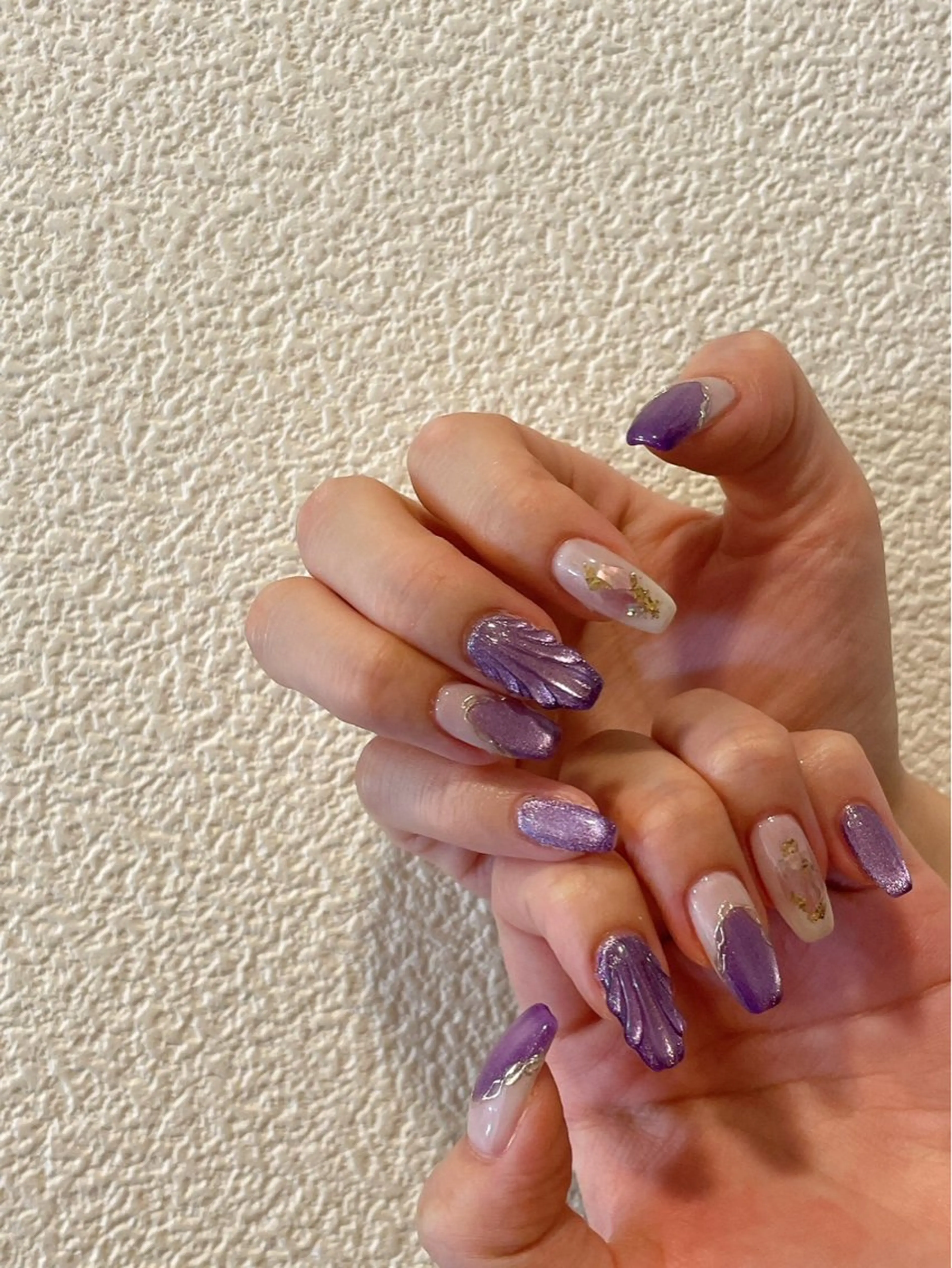 ネイル オーロラネイル フットネイル フレンチネイル ジェルネイル マグネットネイル Mogu nail 二子玉川のネイルデザイン