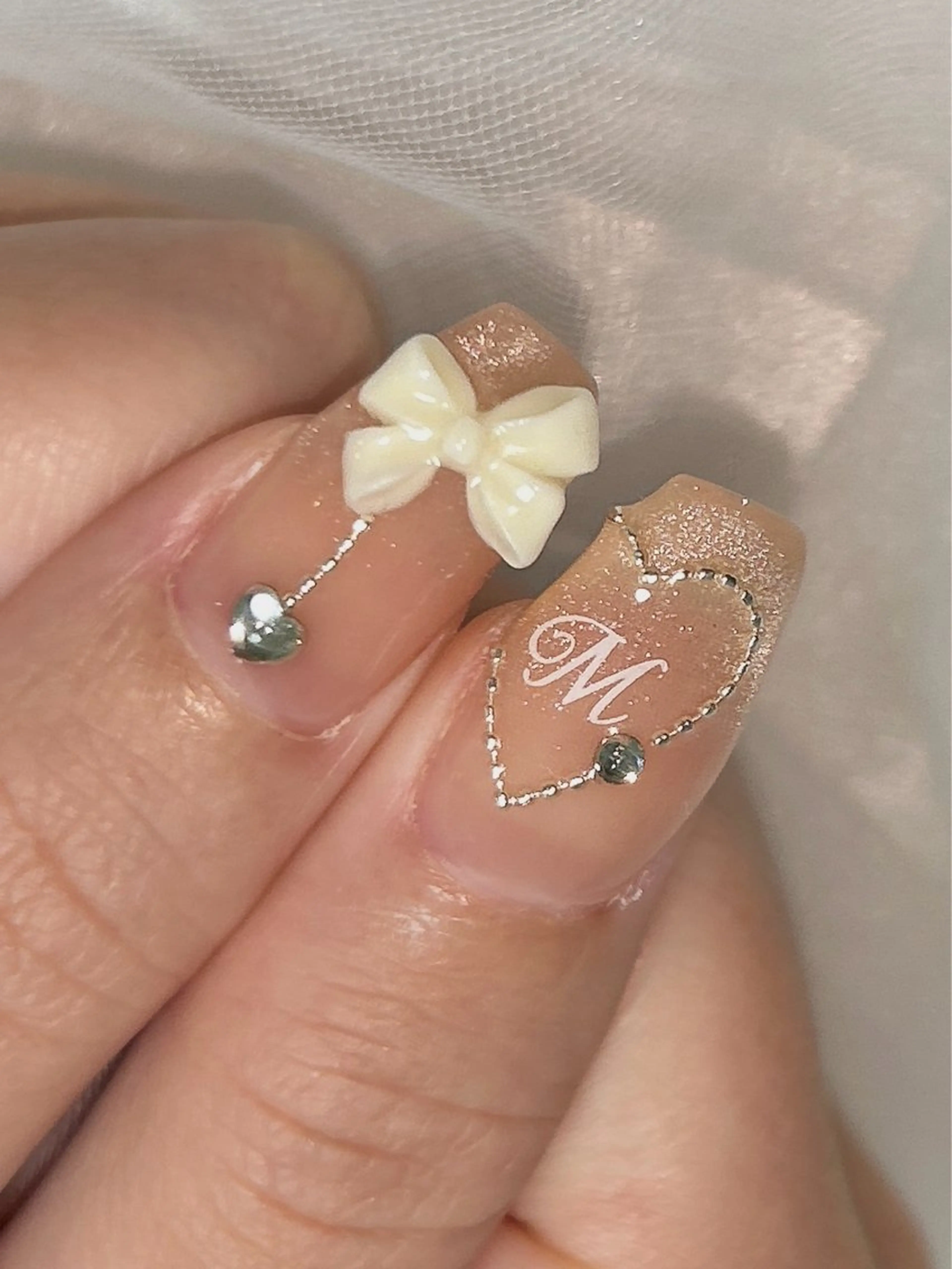 ネイル ハート ハンドネイル ten nail salon かえでのネイルデザイン