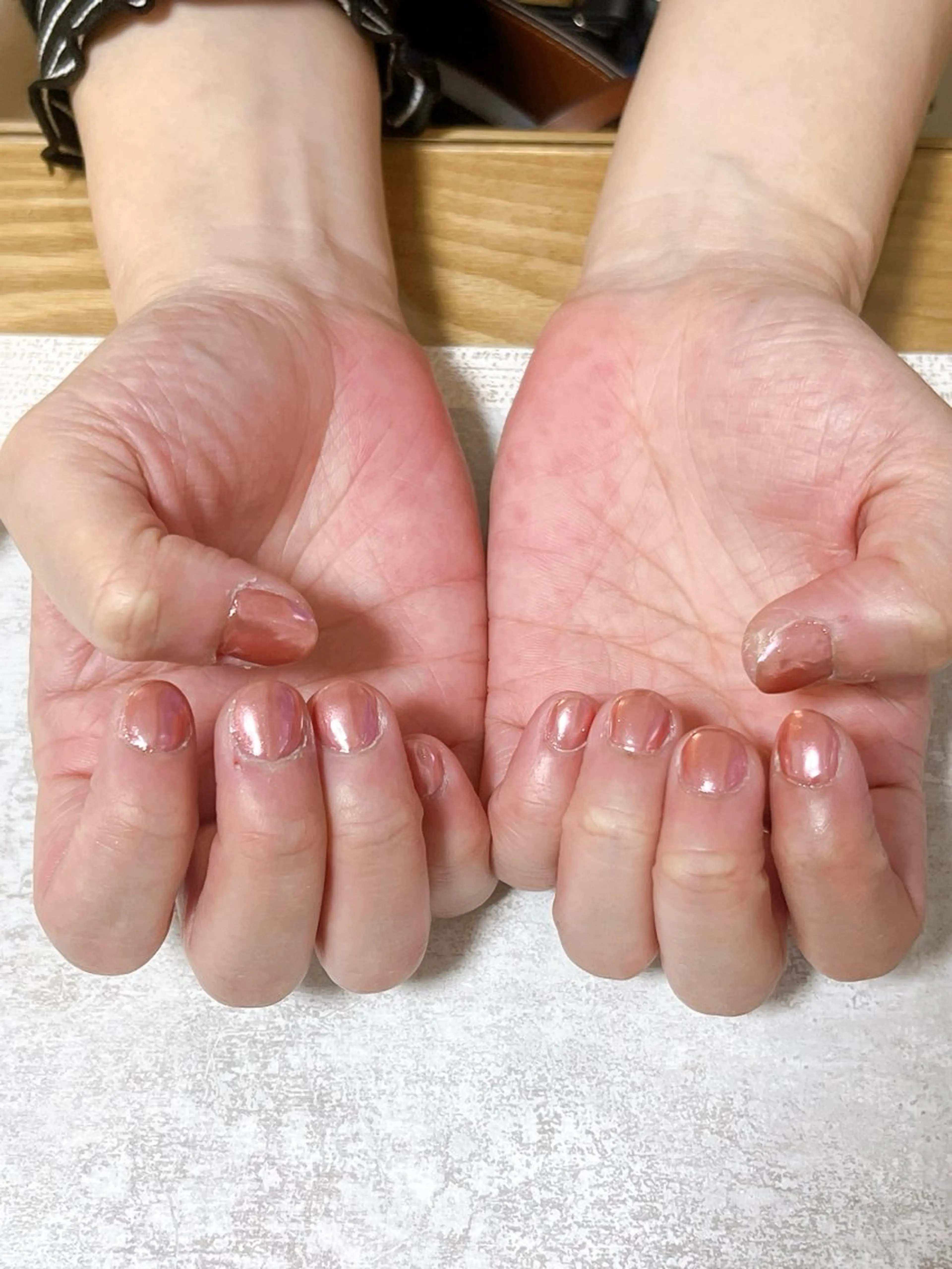 ネイル オーロラネイル フットネイル フレンチネイル ジェルネイル ハート ハンドネイル Mogu nail 二子玉川のネイルデザイン