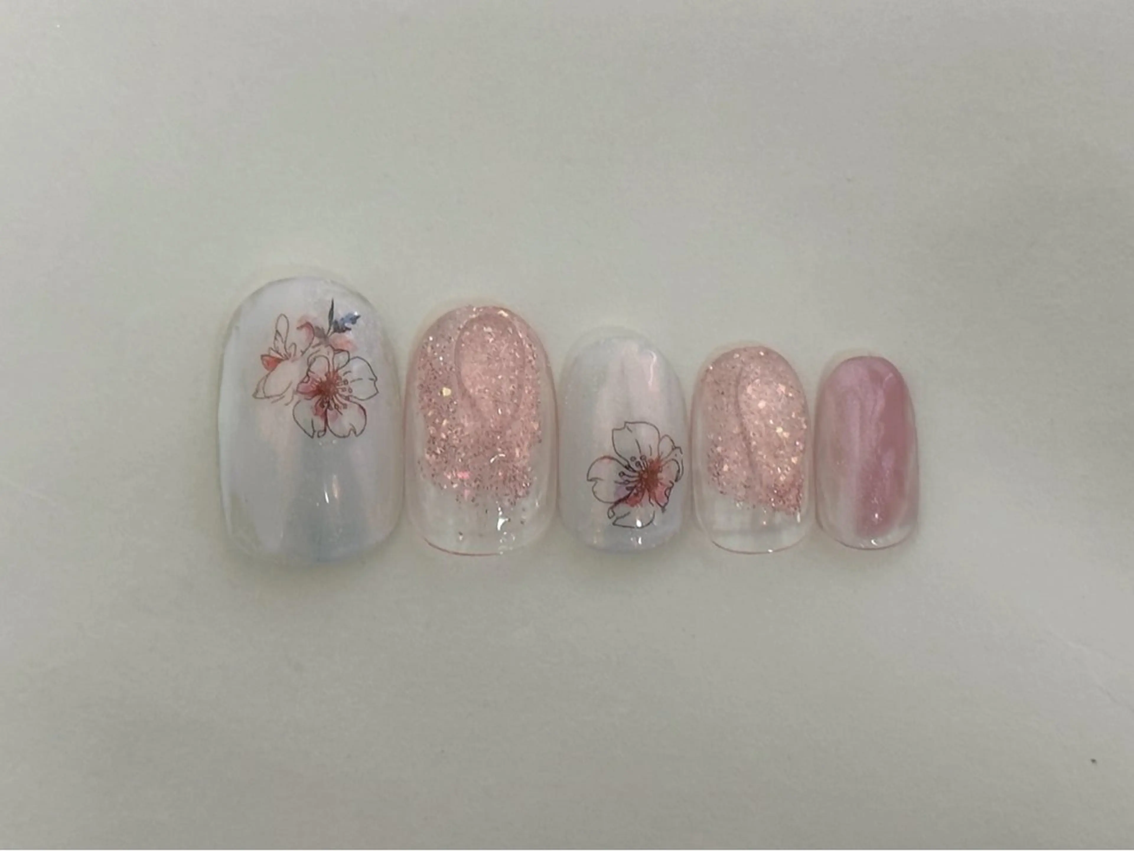 ネイル 桜ネイル ニュアンスネイル ハンドネイル Nail Katoのネイルデザイン