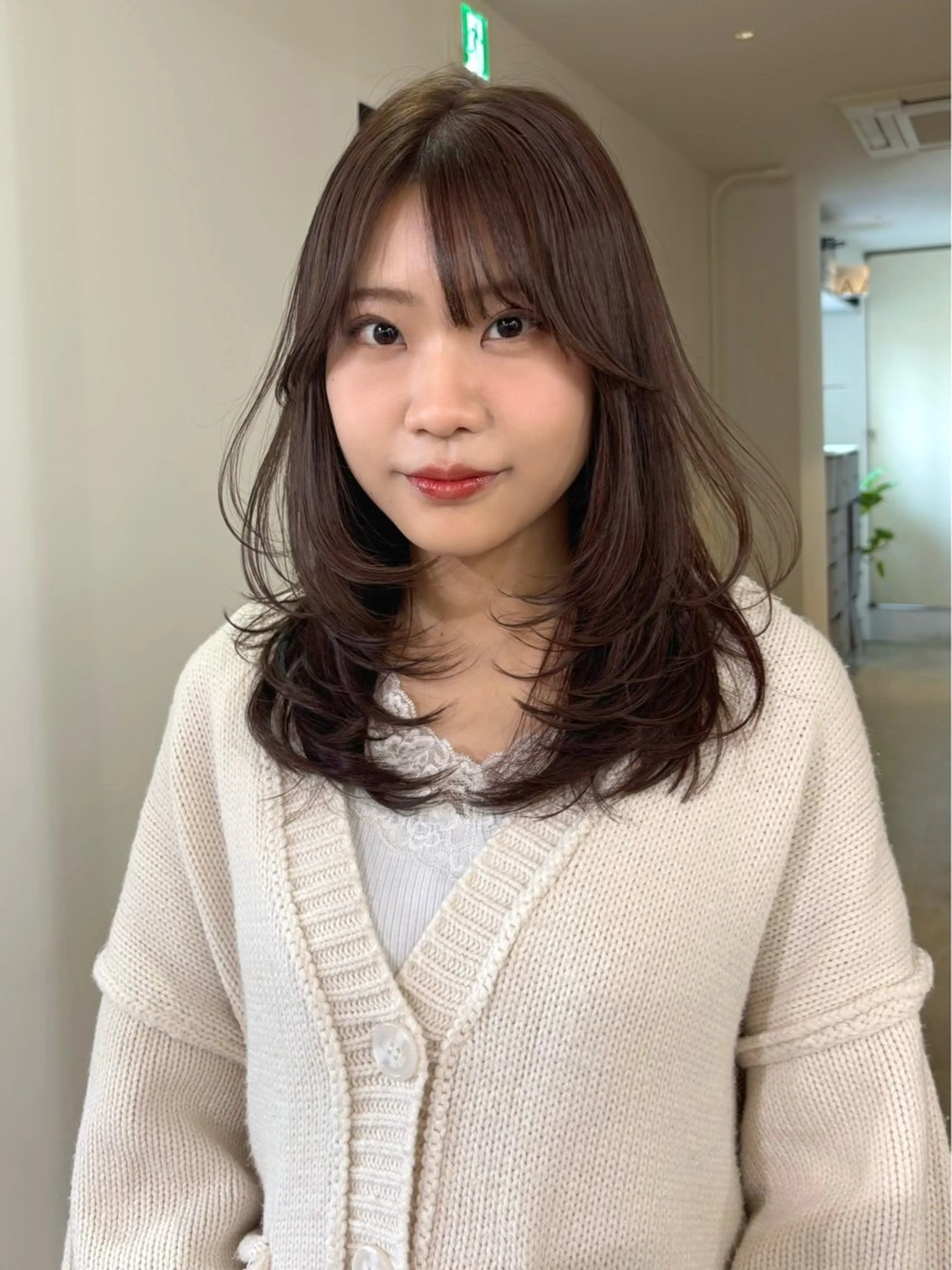 ミディアム カラー カット ヘアカラー mizuki/ピンク ベージュ.レイヤーのヘアスタイル