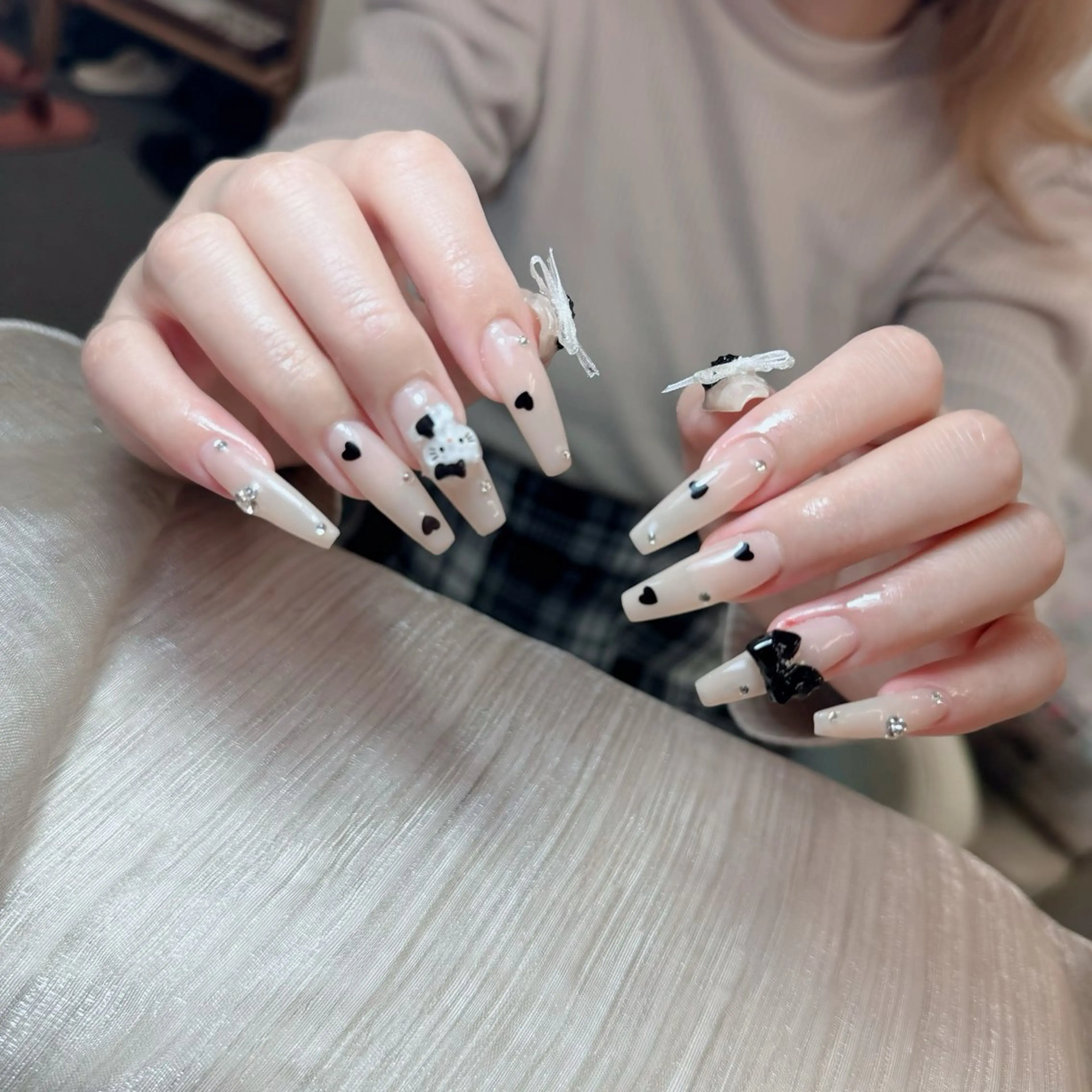 ネイル ジェルネイル 韓国ネイル マグネットネイル ネイルチップ 冬ネイル Lenie Nail Salonのネイルデザイン