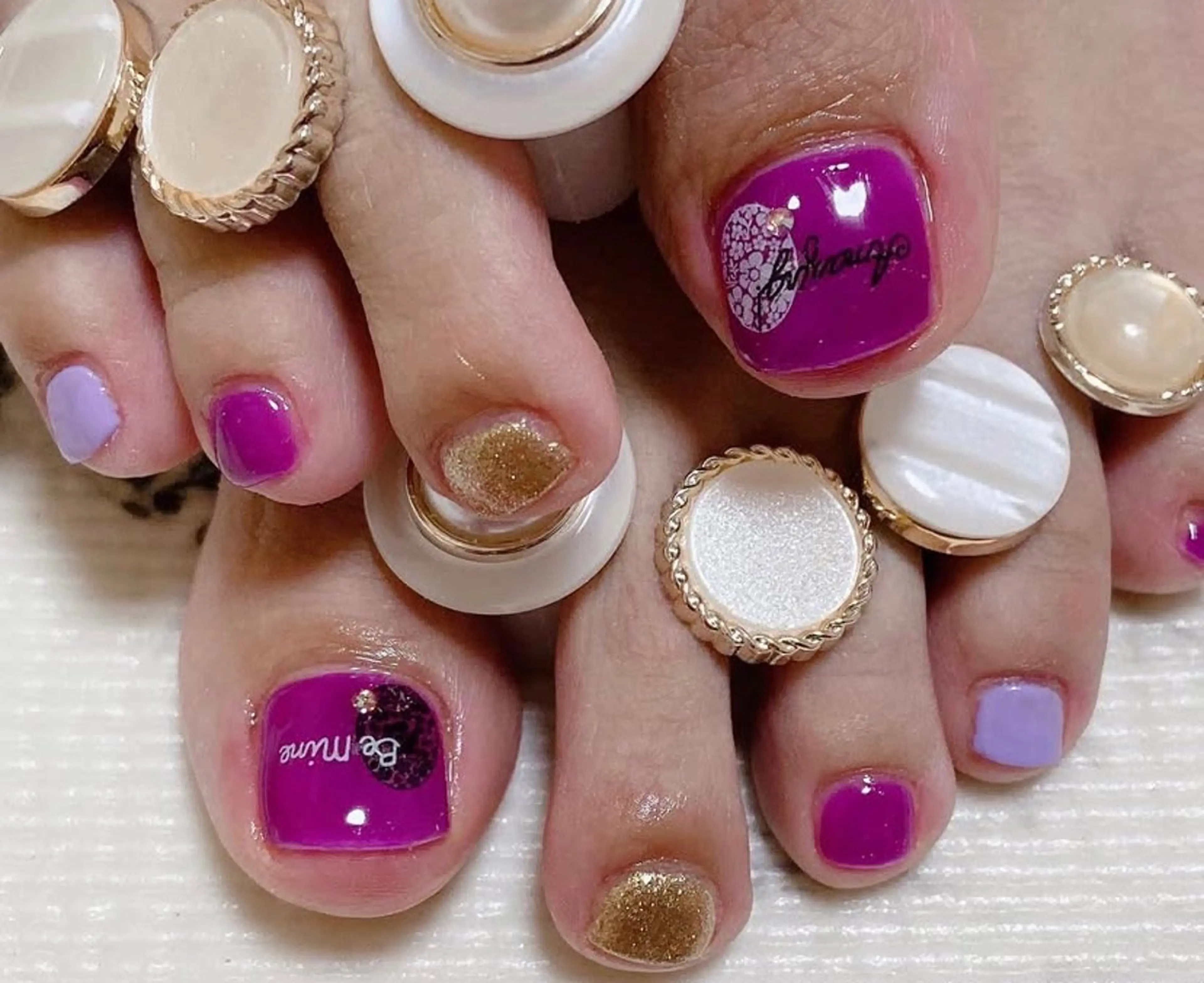 ネイル フットネイル レース nail salon Berry所属・前田 りかのネイルデザイン