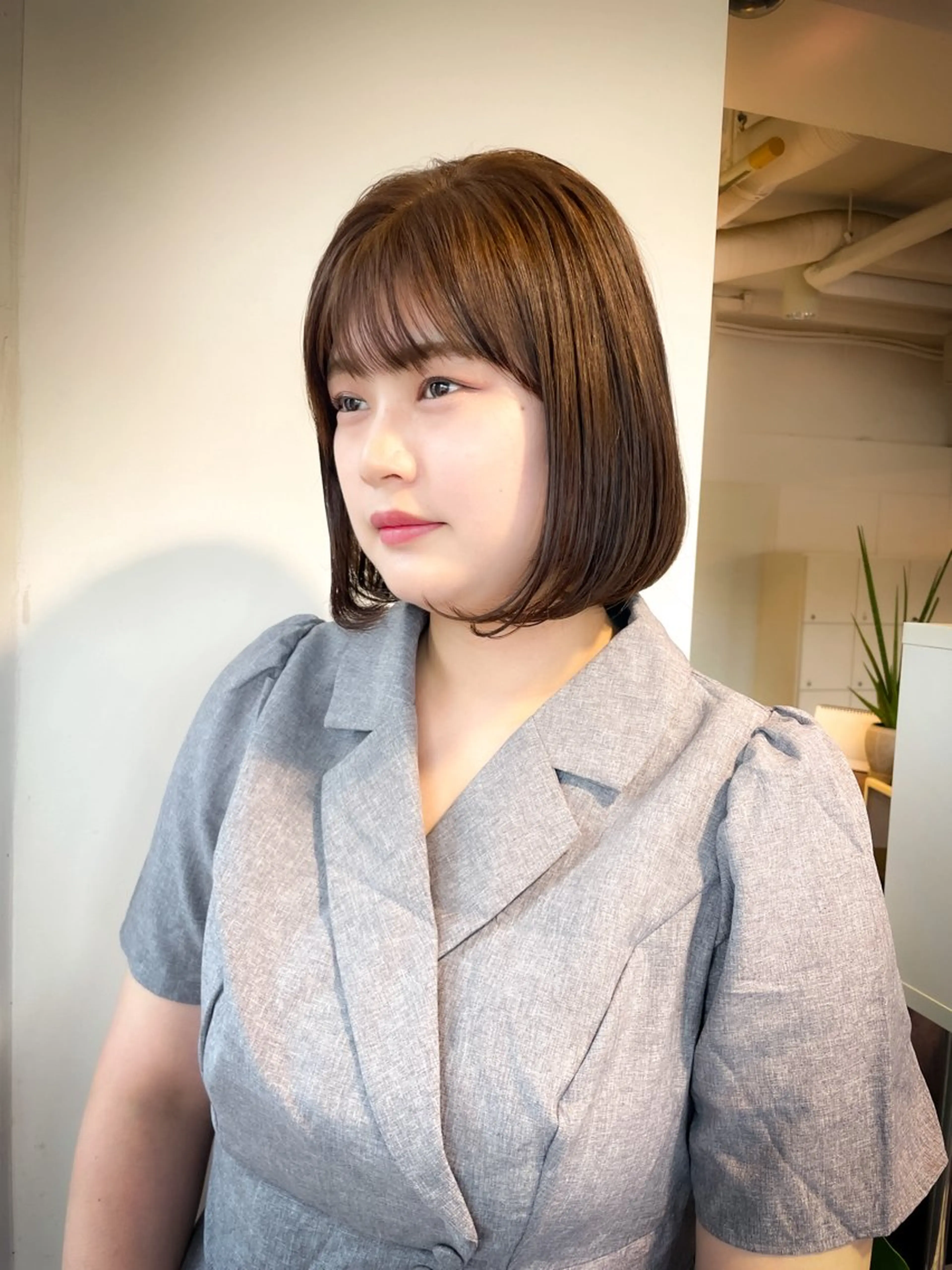 ミディアム カラー ブラウンカラー 似合わせヘア🤍 面田法子のヘアスタイル