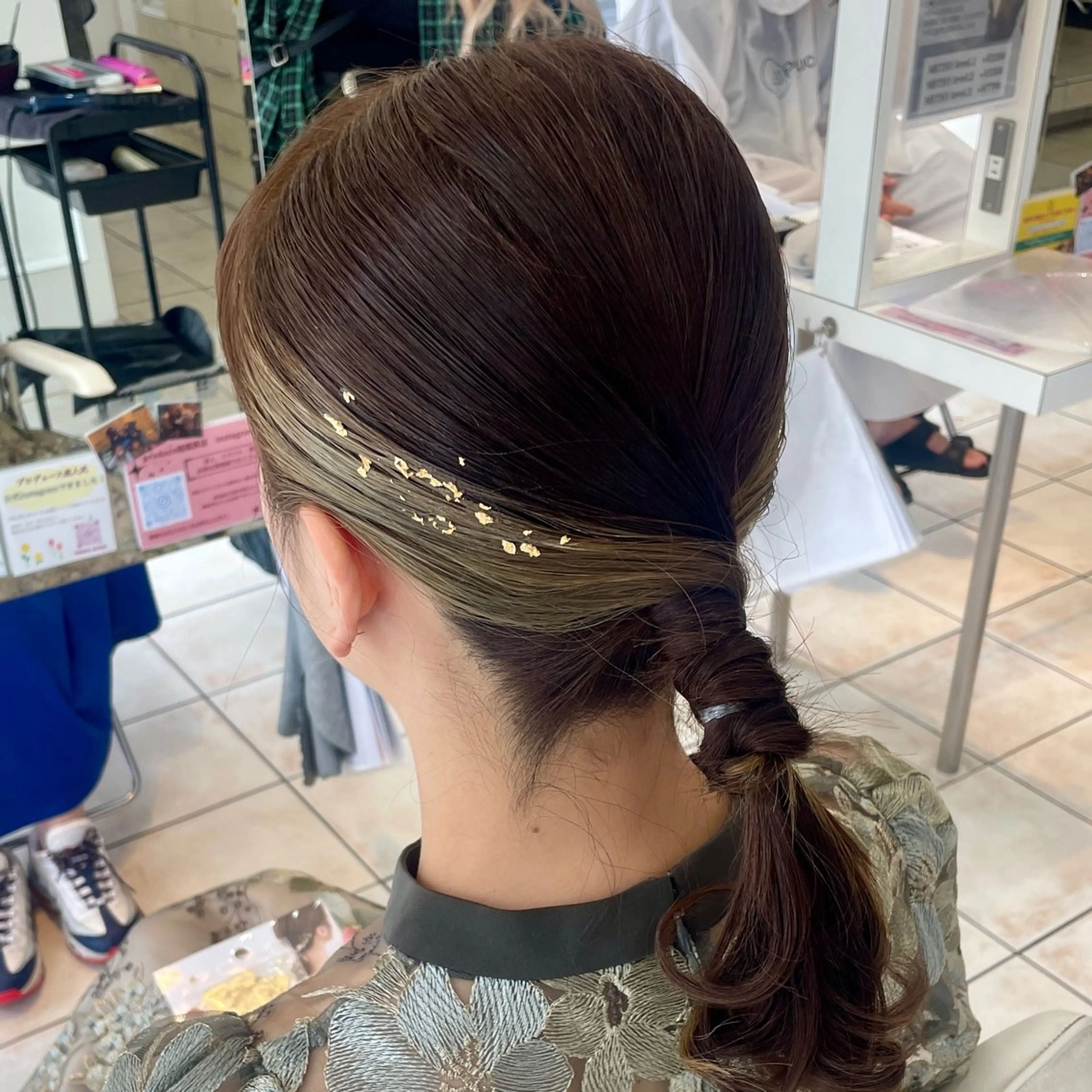 セミロング ヘアアレンジ ヘアセット ブリーチ/ヘアセット 【𝙍𝙞𝙣𝙤】のヘアスタイル