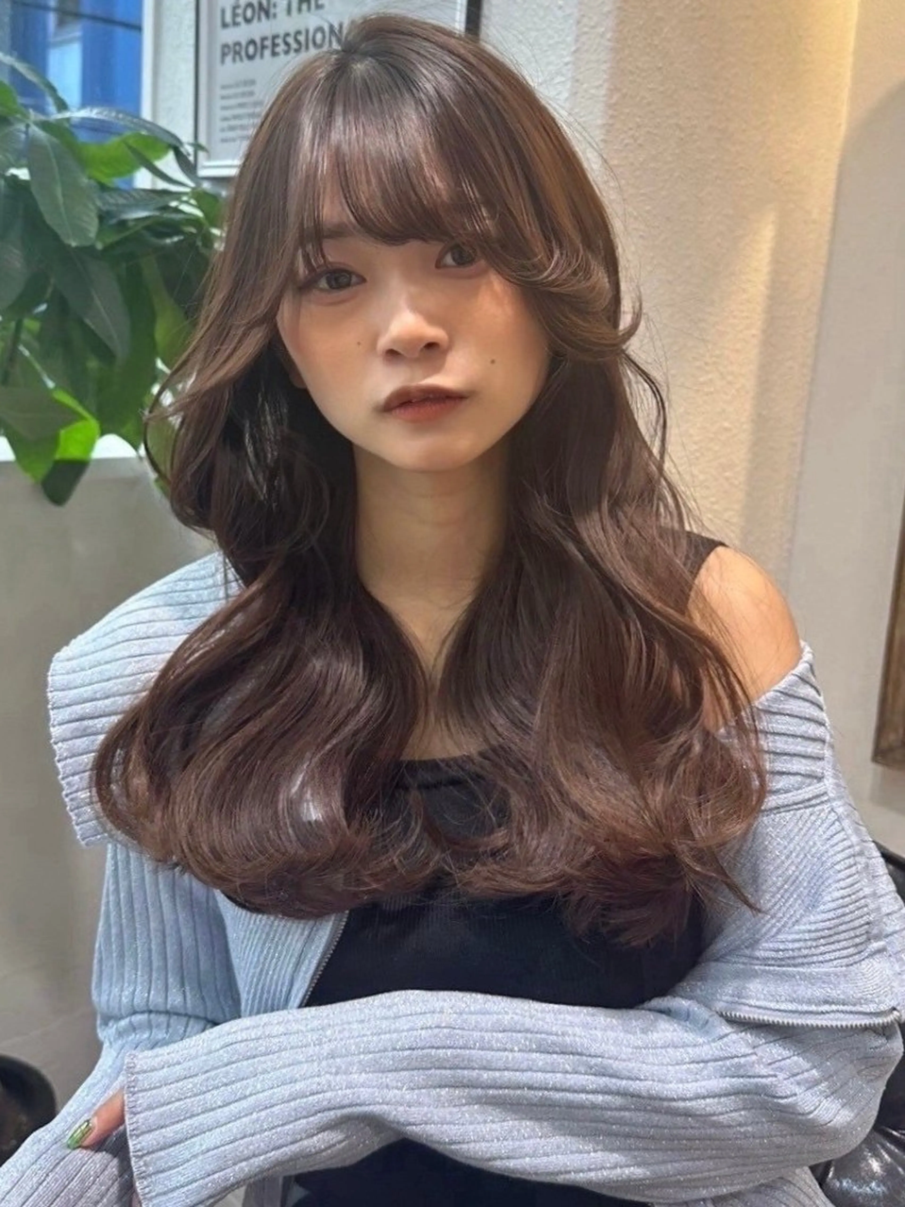 セミロング カラー ヘアカラー 長島美織 /透明感カラーのヘアスタイル