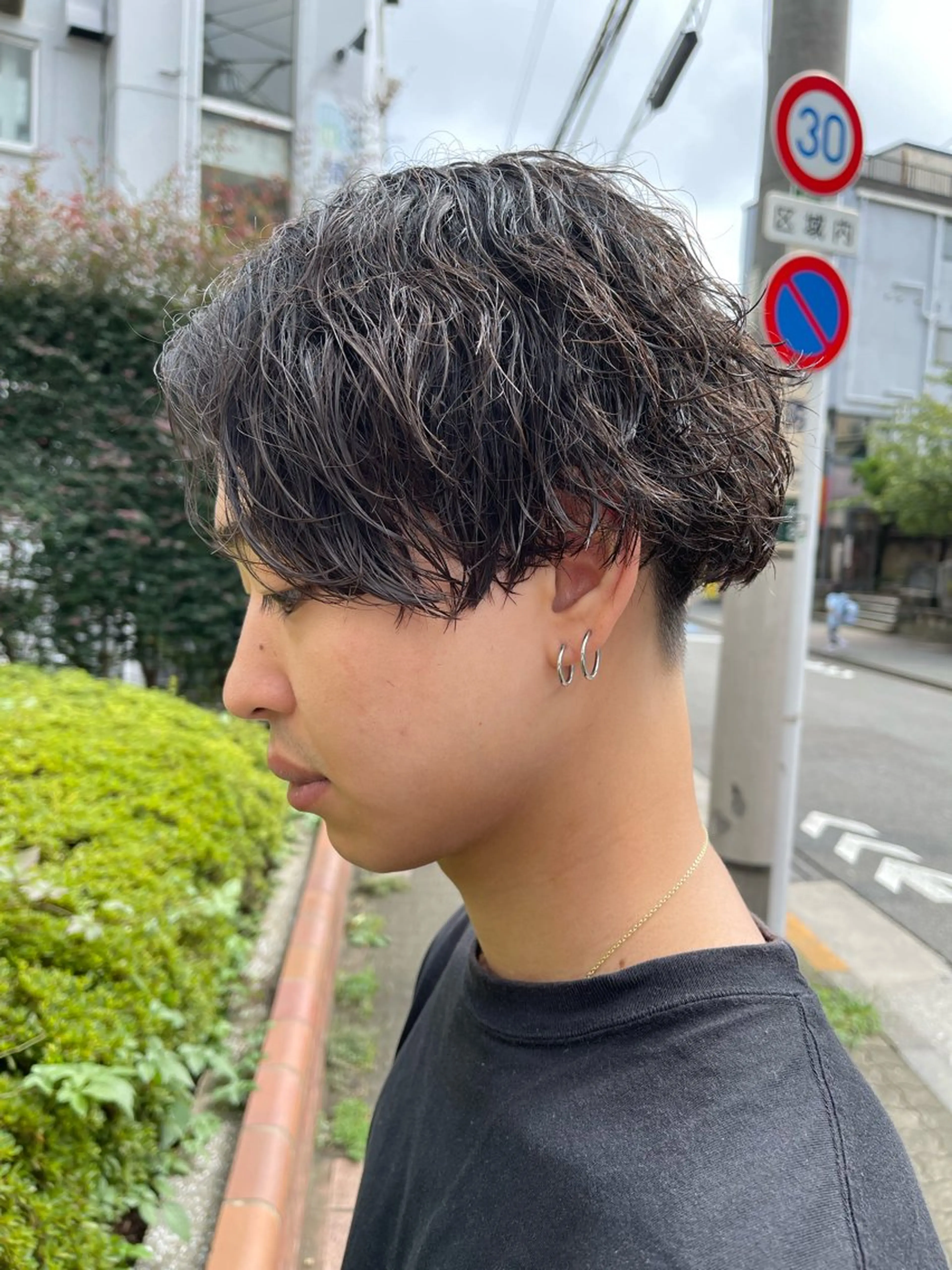 ショート パーマ メンズ メンズパーマ ツーブロック 刈り上げ 波巻きパーマ スパイラルパーマ カット パーマ メンズパーマ特化/ KAORU/店長のヘアスタイル