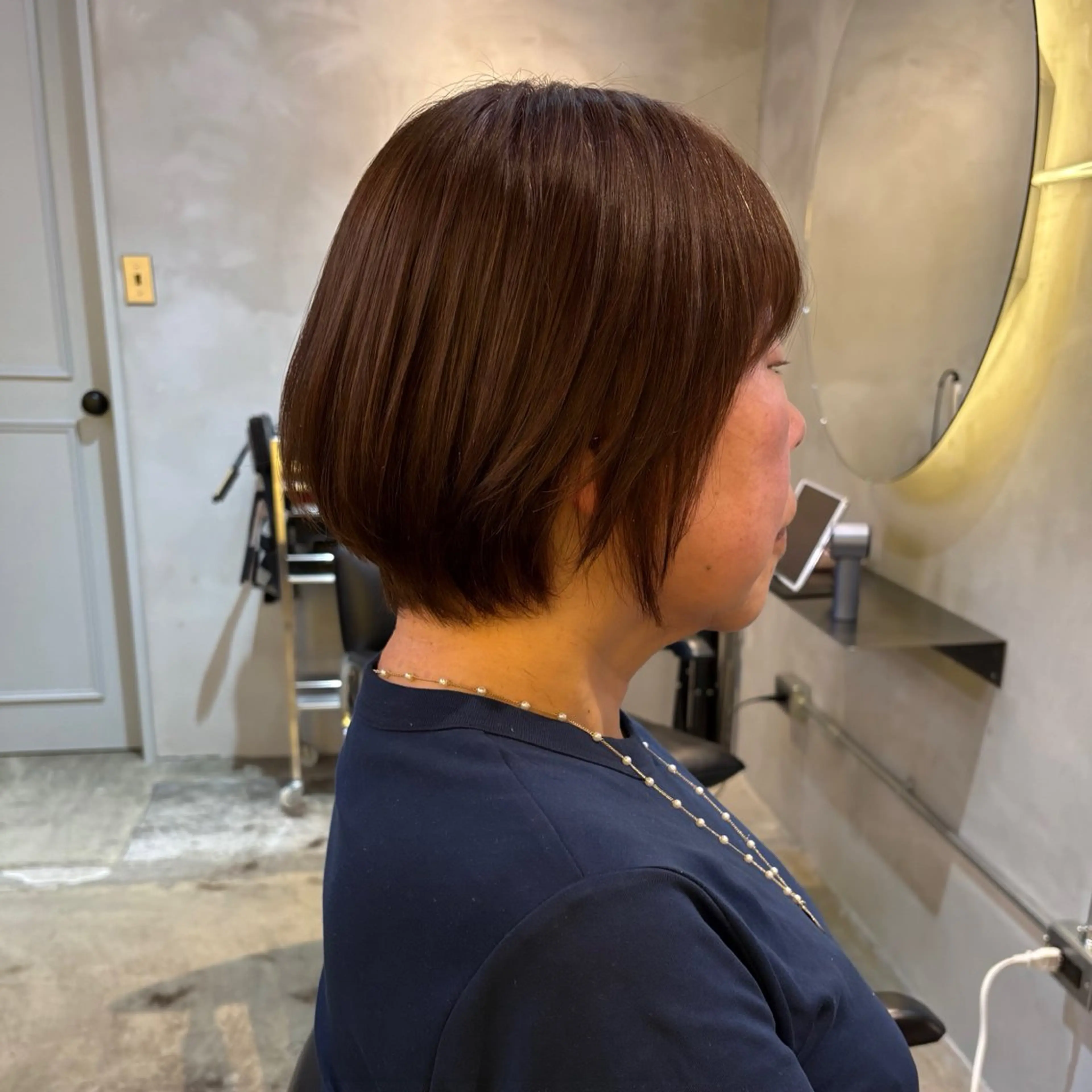 ショート カット 縮毛矯正 とびまつ /ショート/脱白髪染のヘアスタイル