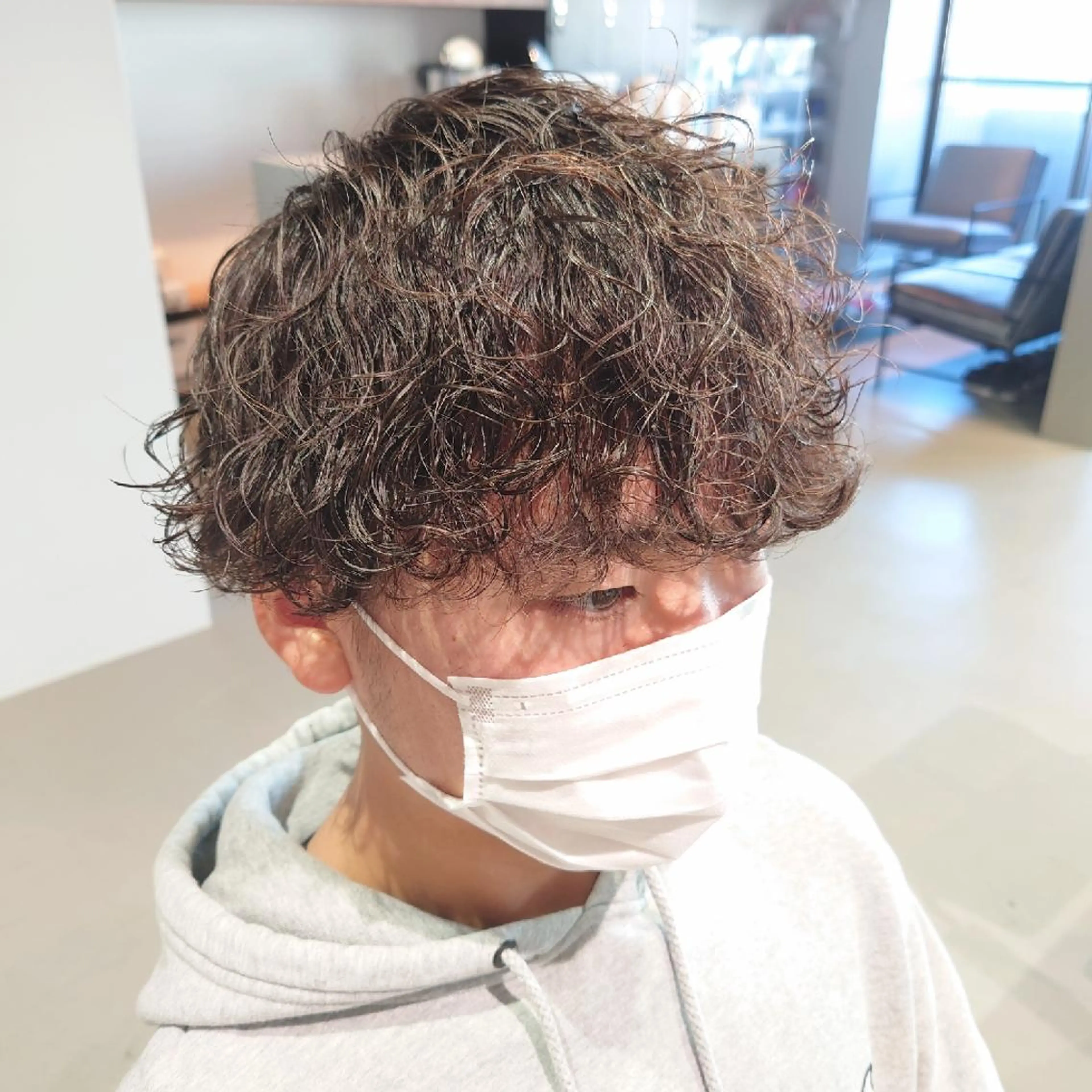 ショート パーマ メンズ iss所属・メンズ/パーマ特化 /波巻き/林洋平のヘアスタイル