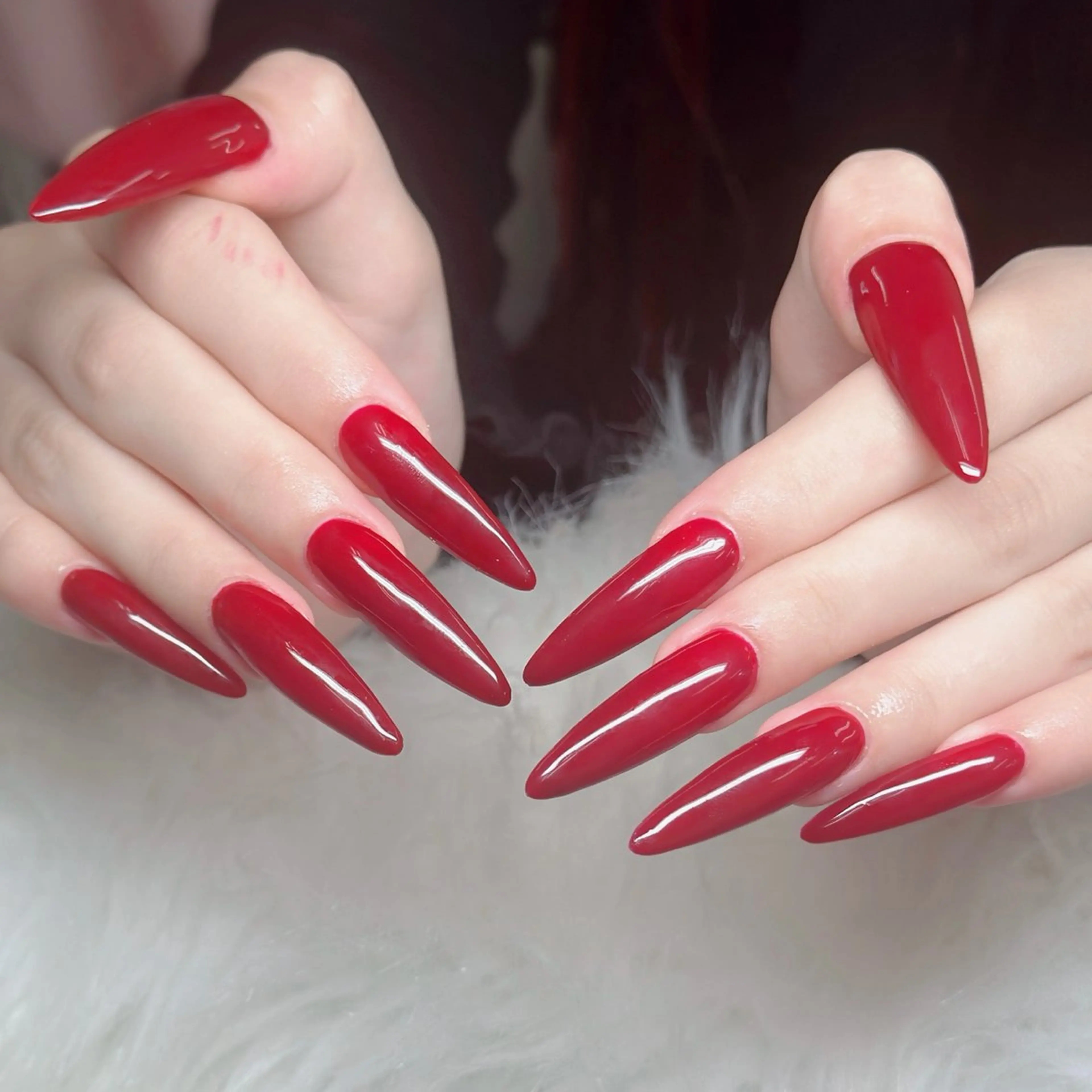 ネイル ロングネイル マグネットネイル リボン 夏ネイル スーパーロングネイル ハンドネイル Hani Nail XUKAのネイルデザイン