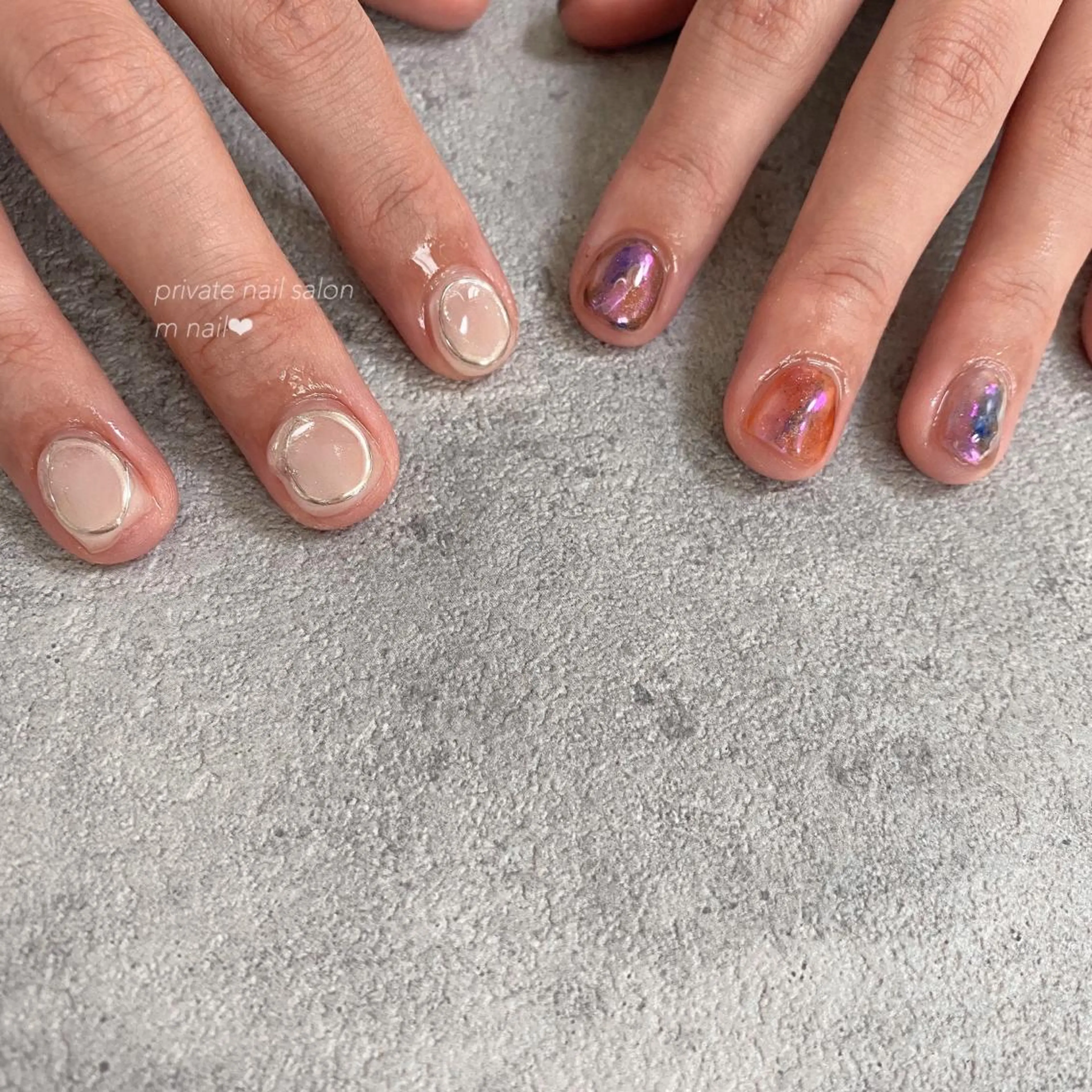 ネイル ニュアンスネイル ショートネイル ハンドネイル 小河原 舞のネイルデザイン