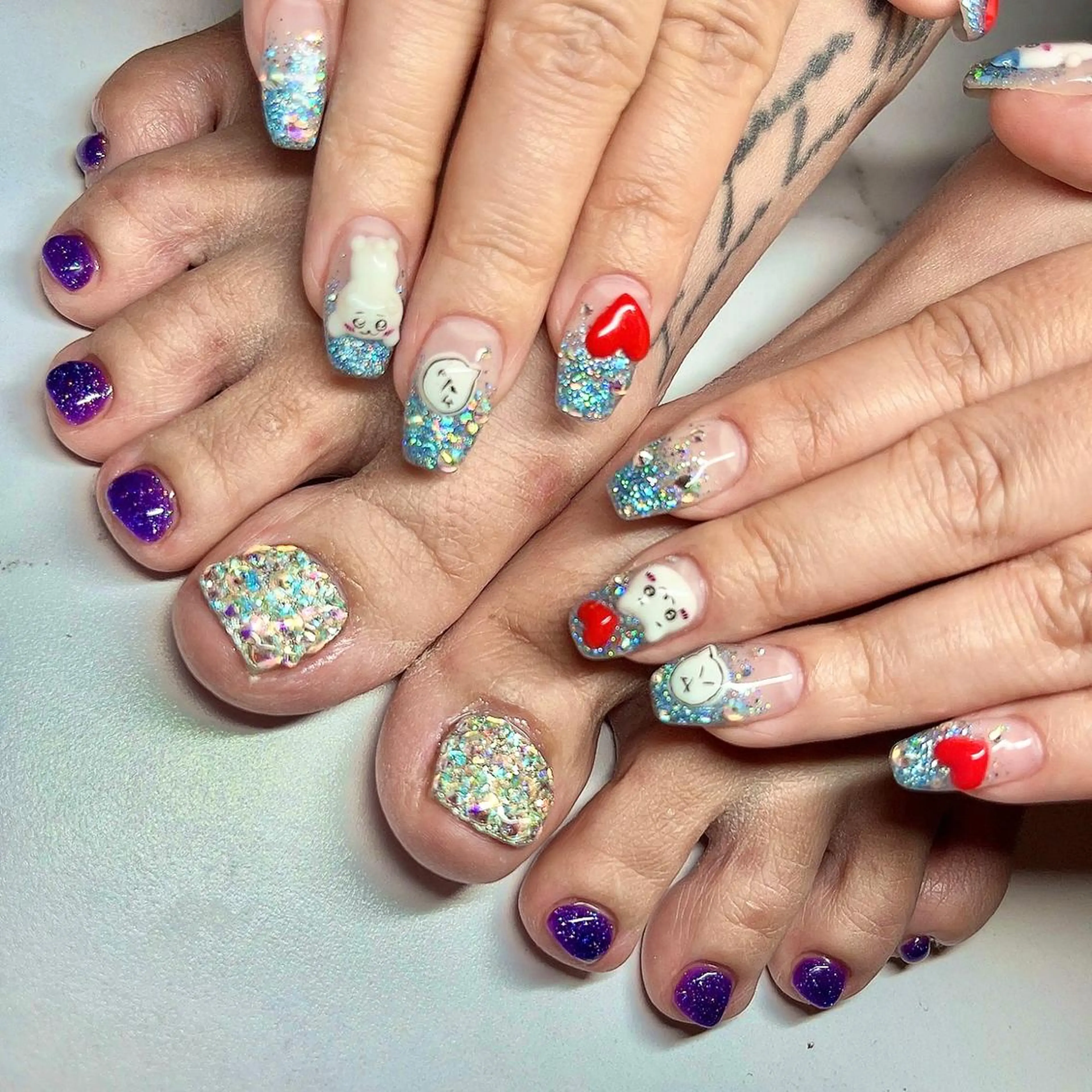 ネイル フットネイル ジェルネイル ハードジェル スカルプネイル しば まなみのネイルデザイン