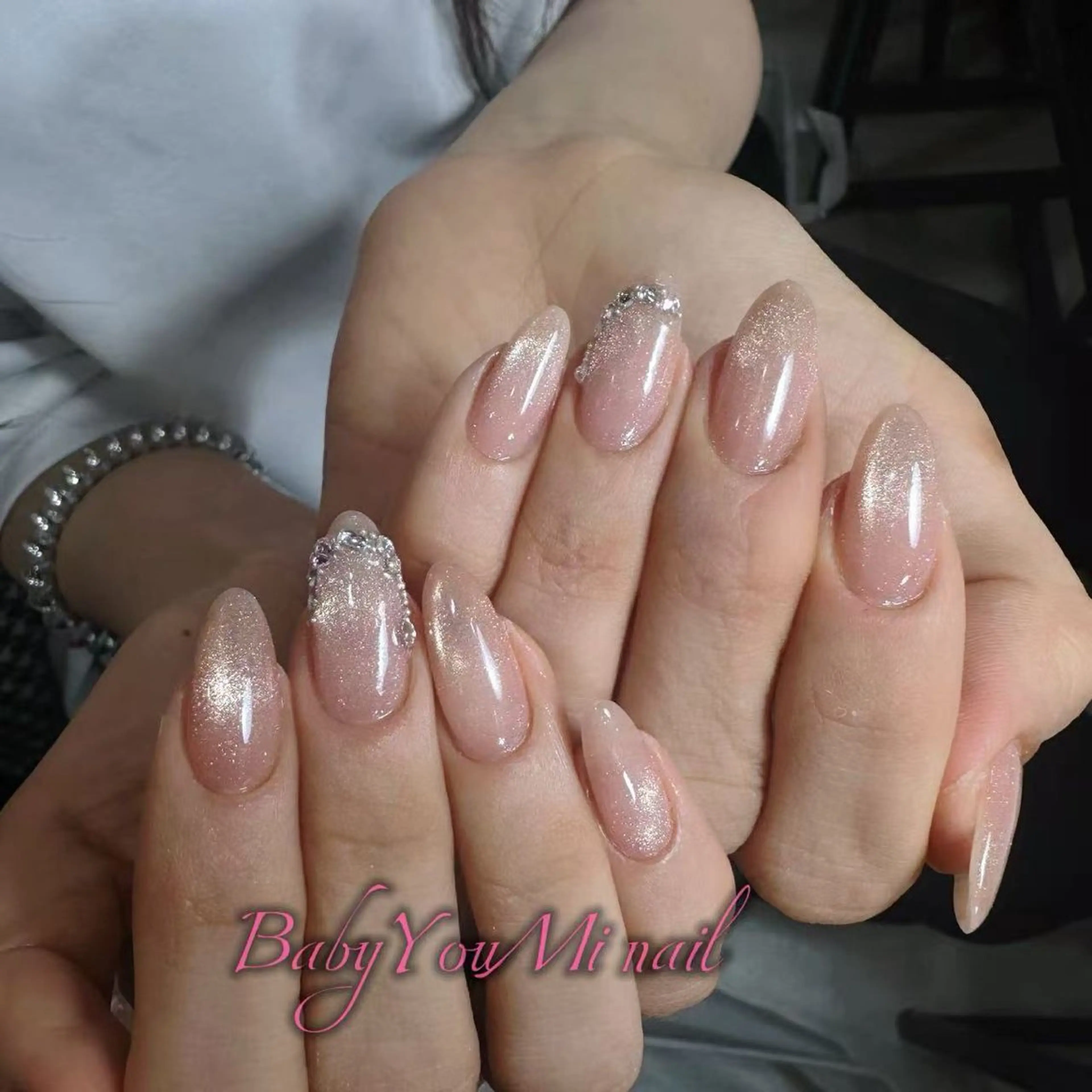 ネイル オーロラネイル フラワーネイル フットネイル フレンチネイル ジェルネイル ハンドネイル BabyYouMi ねねのネイルデザイン