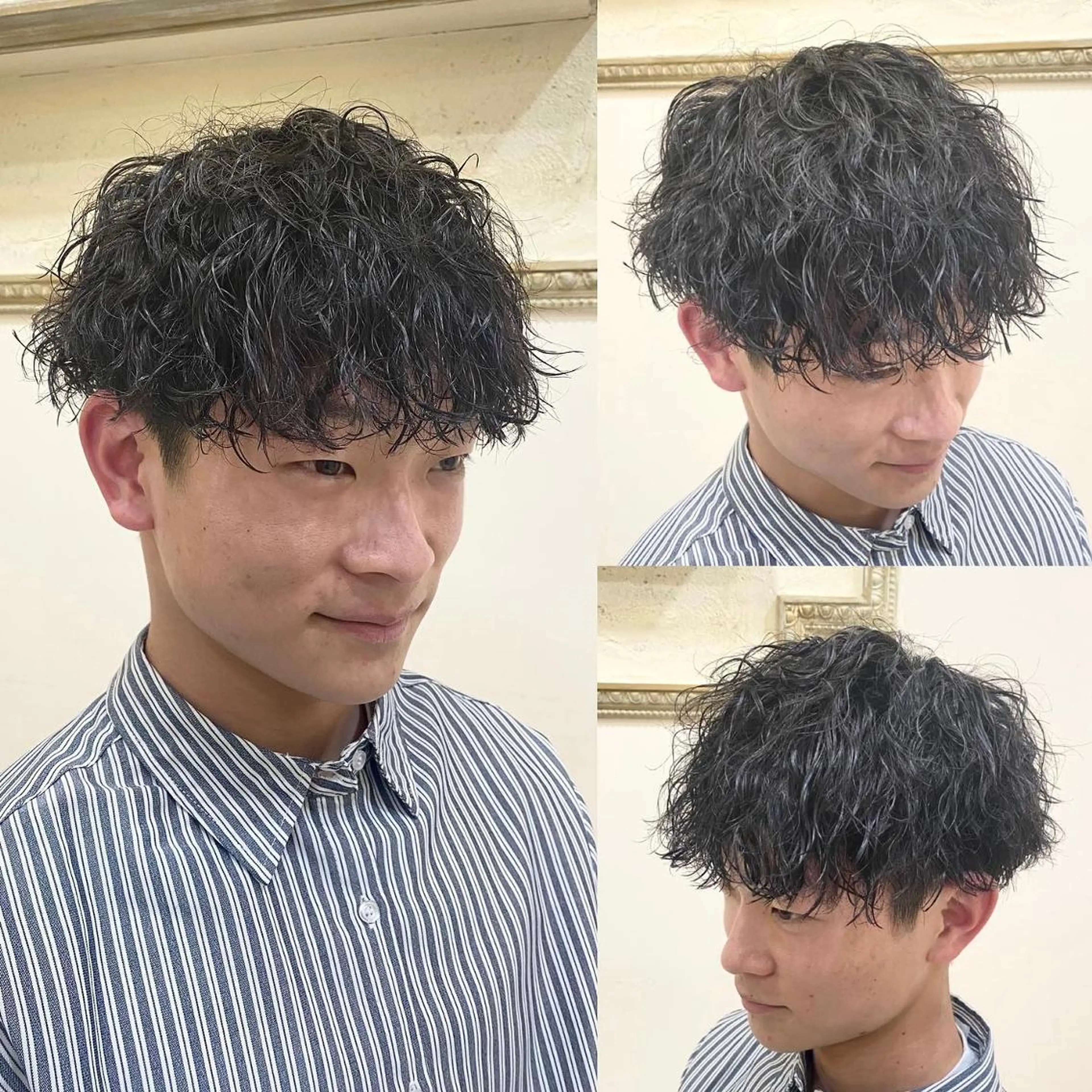 パーマ メンズ フェードカット メンズパーマ メンズツイストパーマ ツイストスパイラルパーマ 刈り上げ 年間2000名担当◎ パーマ職人/仲原佑樹のヘアスタイル