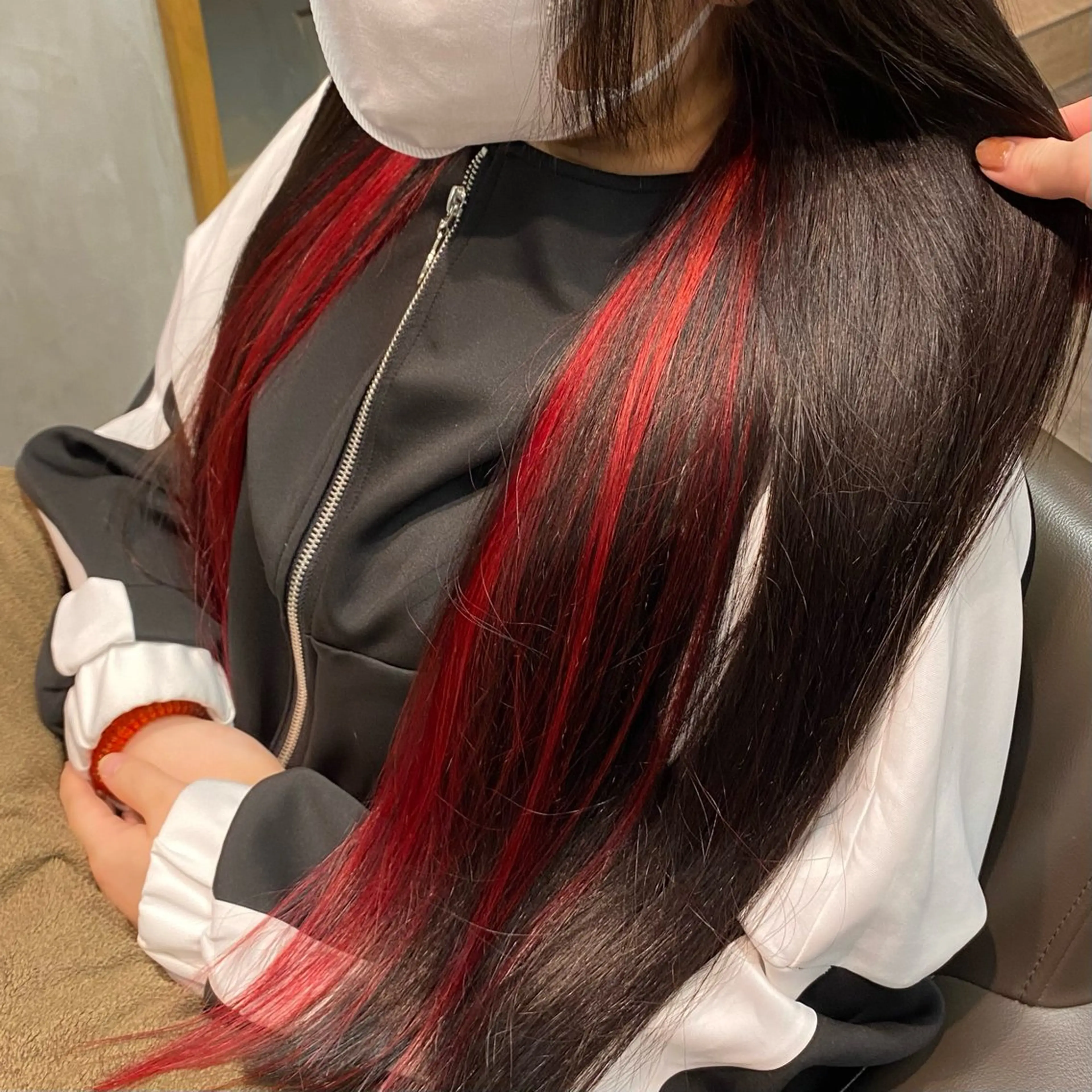 ロング 艶暖色カラー🍒 縮毛矯正ほののヘアスタイル