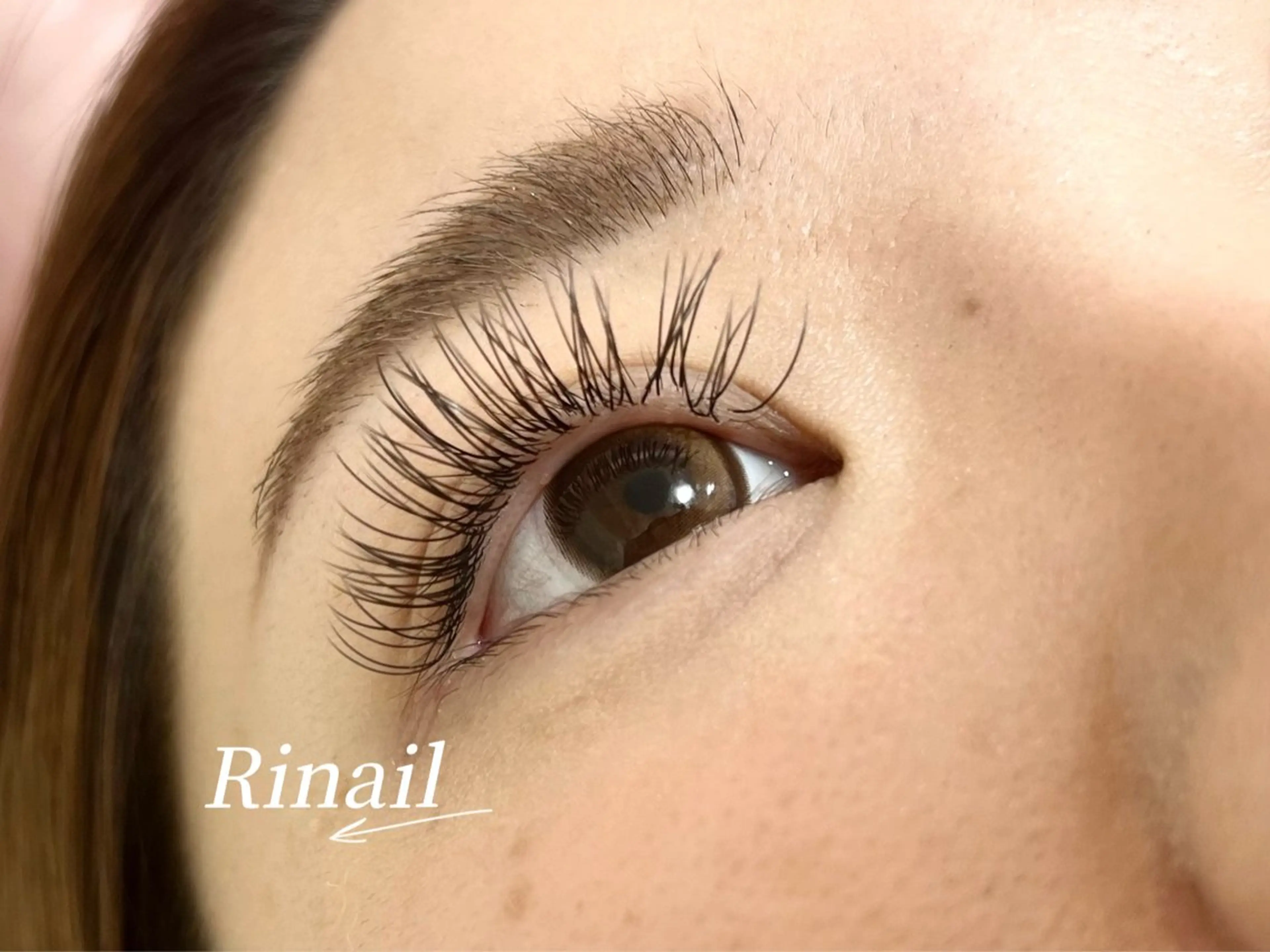 マツエク・マツパ バインドロック フラットラッシュ ナチュラル パリジェンヌラッシュリフト まつげパーマ YK Rinのネイルデザイン