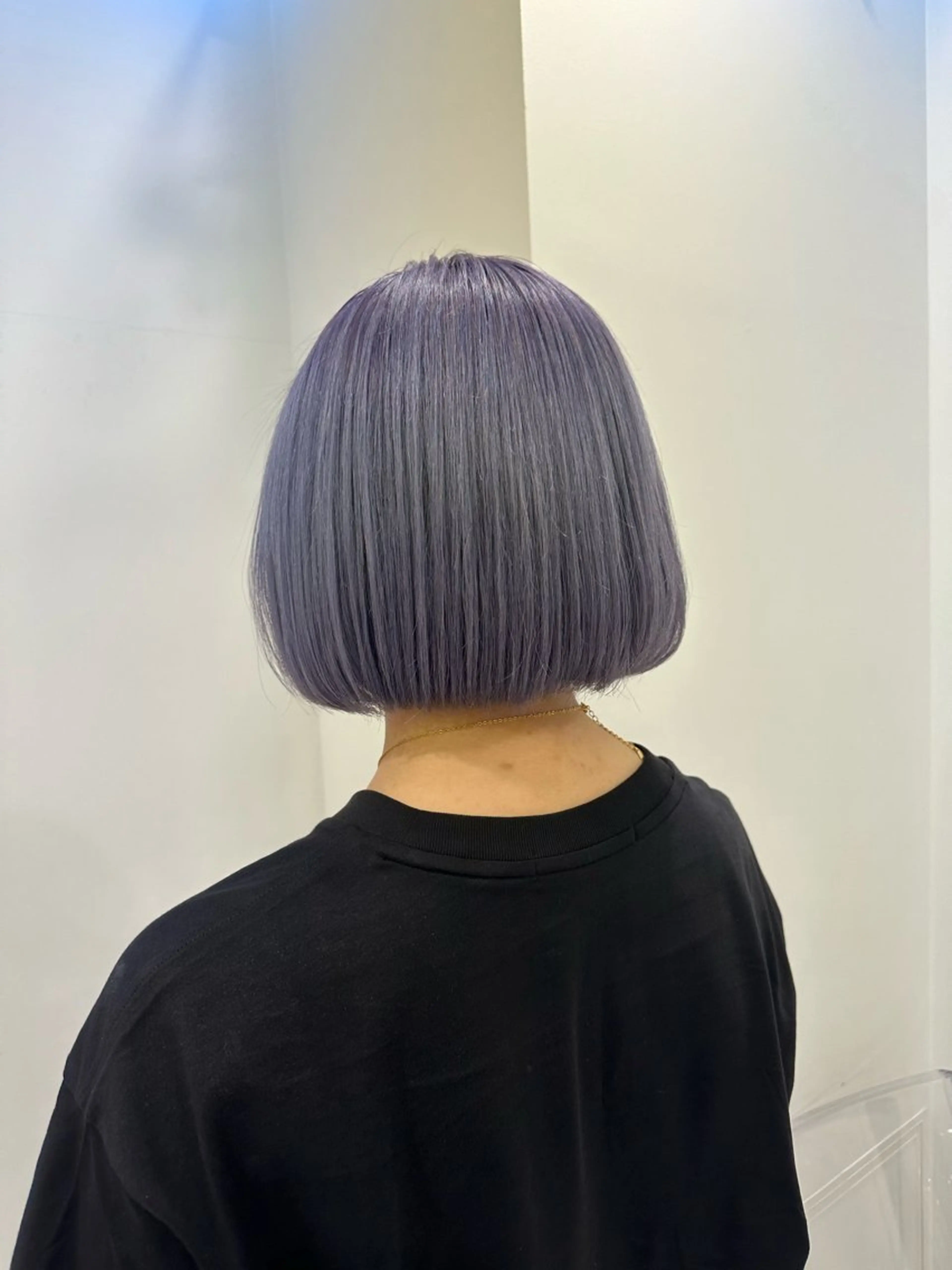 ショート カラー ブルーカラー ブルーラベンダー ラベンダーカラー シルバー ボブ ヘアカラー トリートメント 渋谷/透明感カラー /半個室/こうめいのヘアスタイル