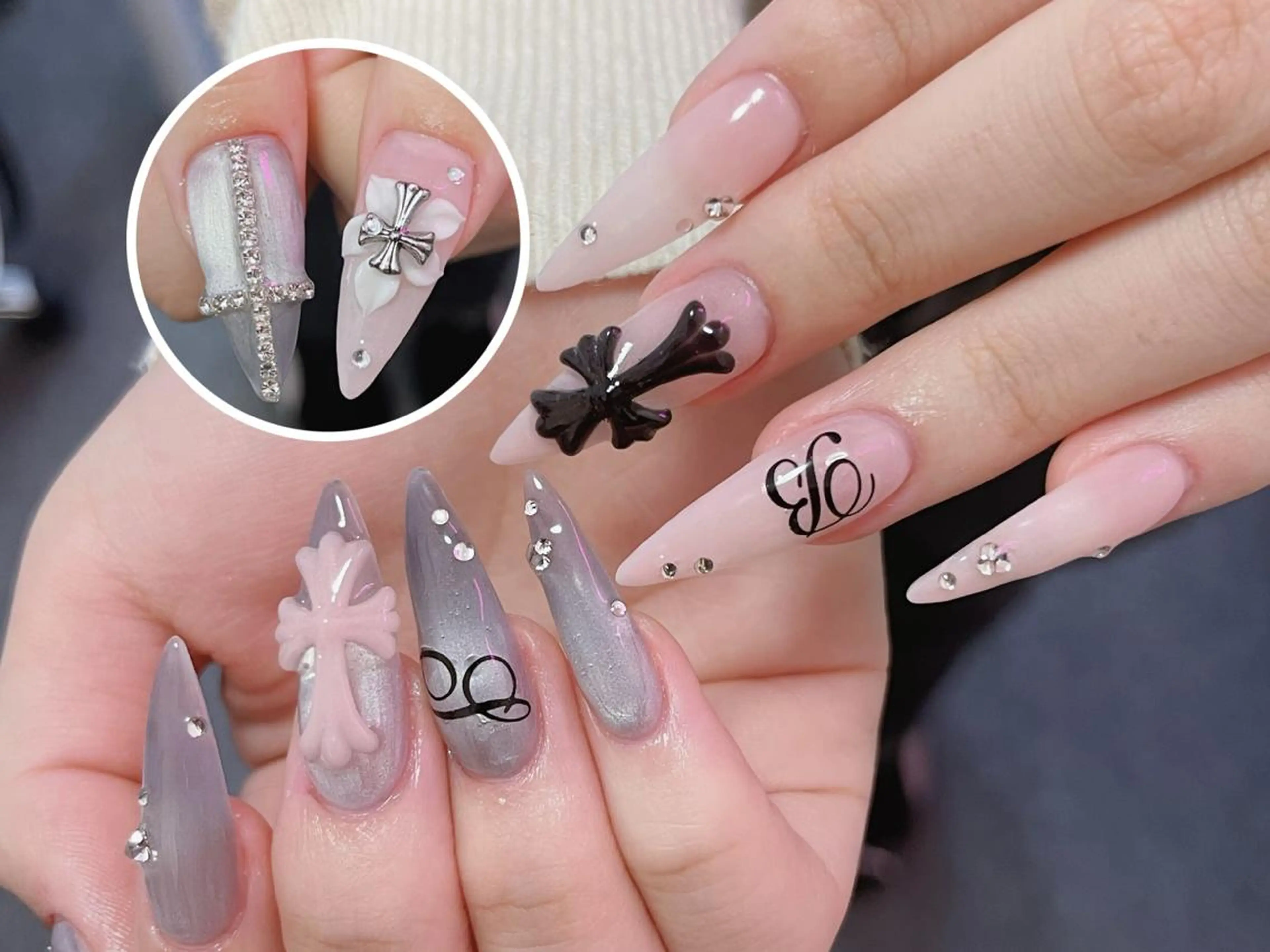 ネイル チークネイル クリアネイル ガーリー キラキラネイル 韓国ネイル ハンドネイル Emi🌸Belle Nail Salonのネイルデザイン