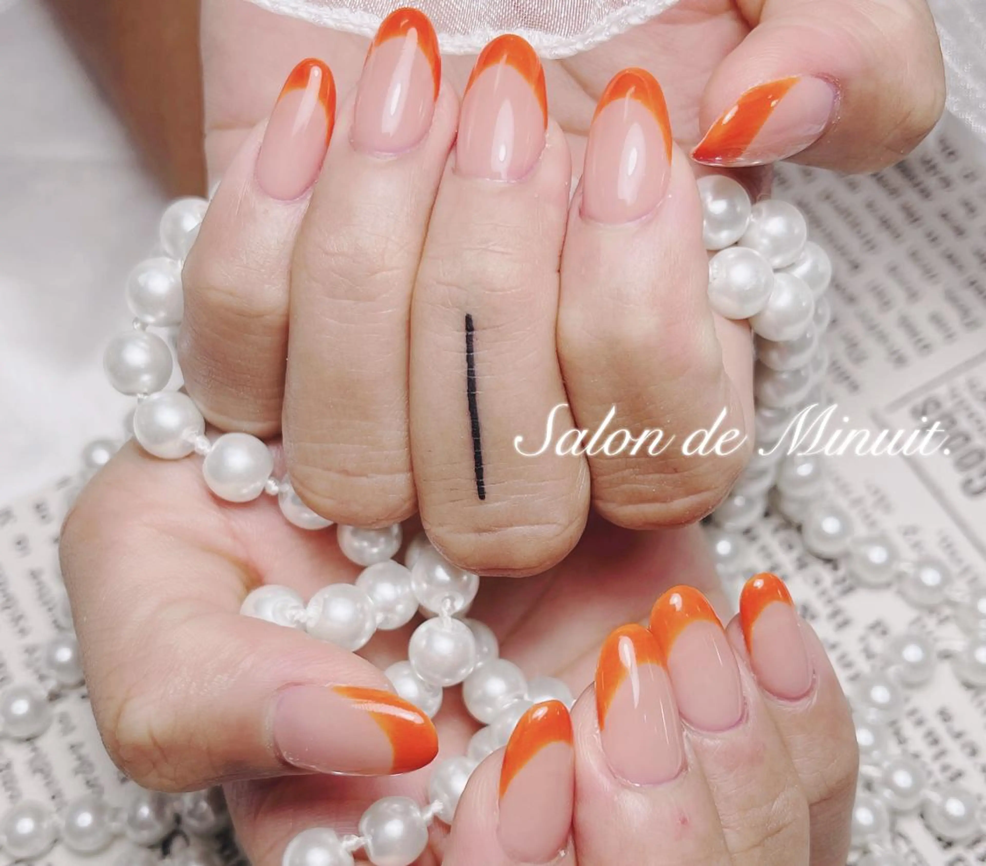 🎀【ハンド】スカルプ長さだし+フレンチ/マグネット/ミラー/オローラワンカラー12500🎀の写真