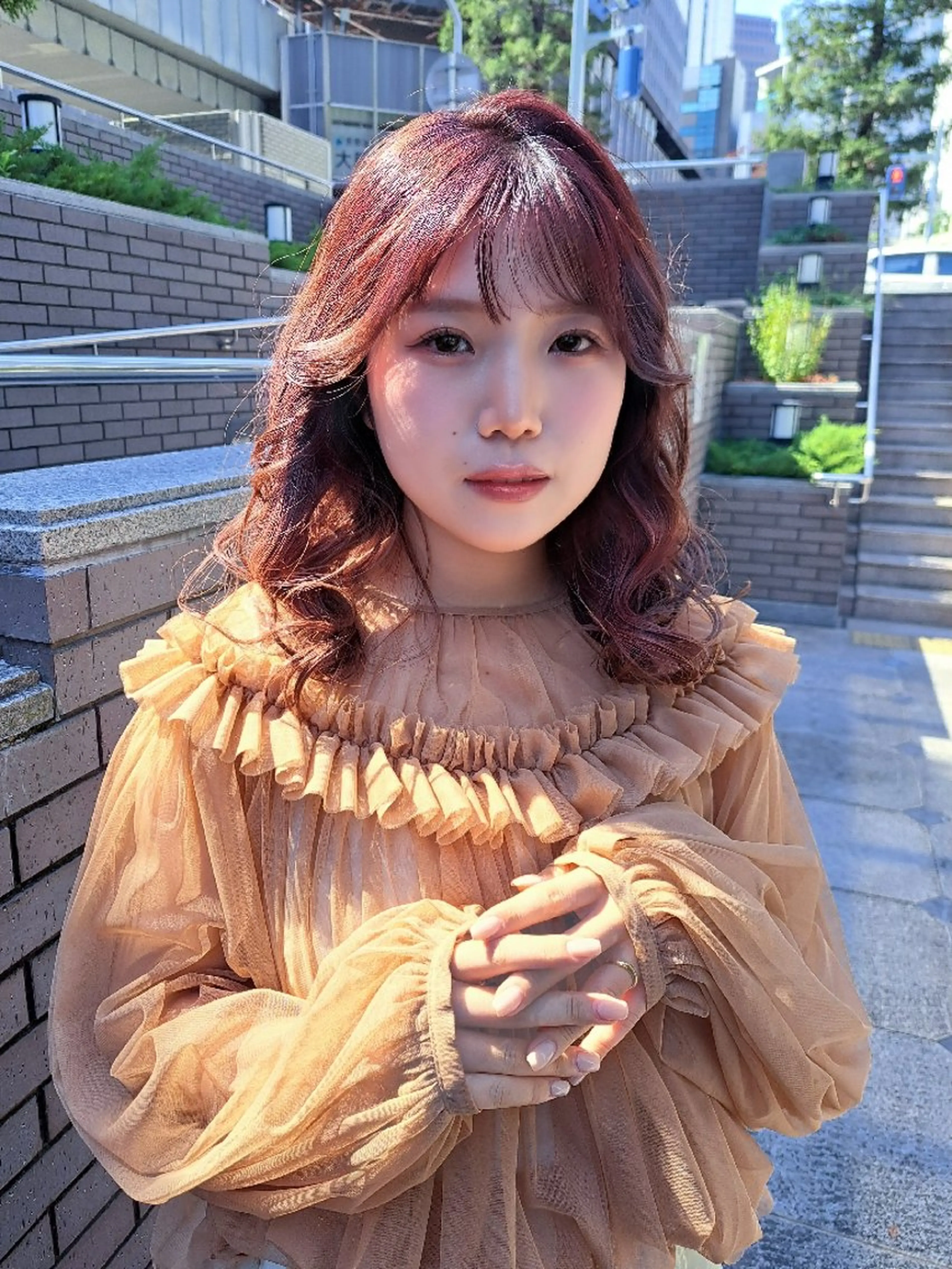 ミディアム カラー ヘアアレンジ カシス ヘアカラー トリートメント HIME. ＊*ヒメドットのヘアスタイル