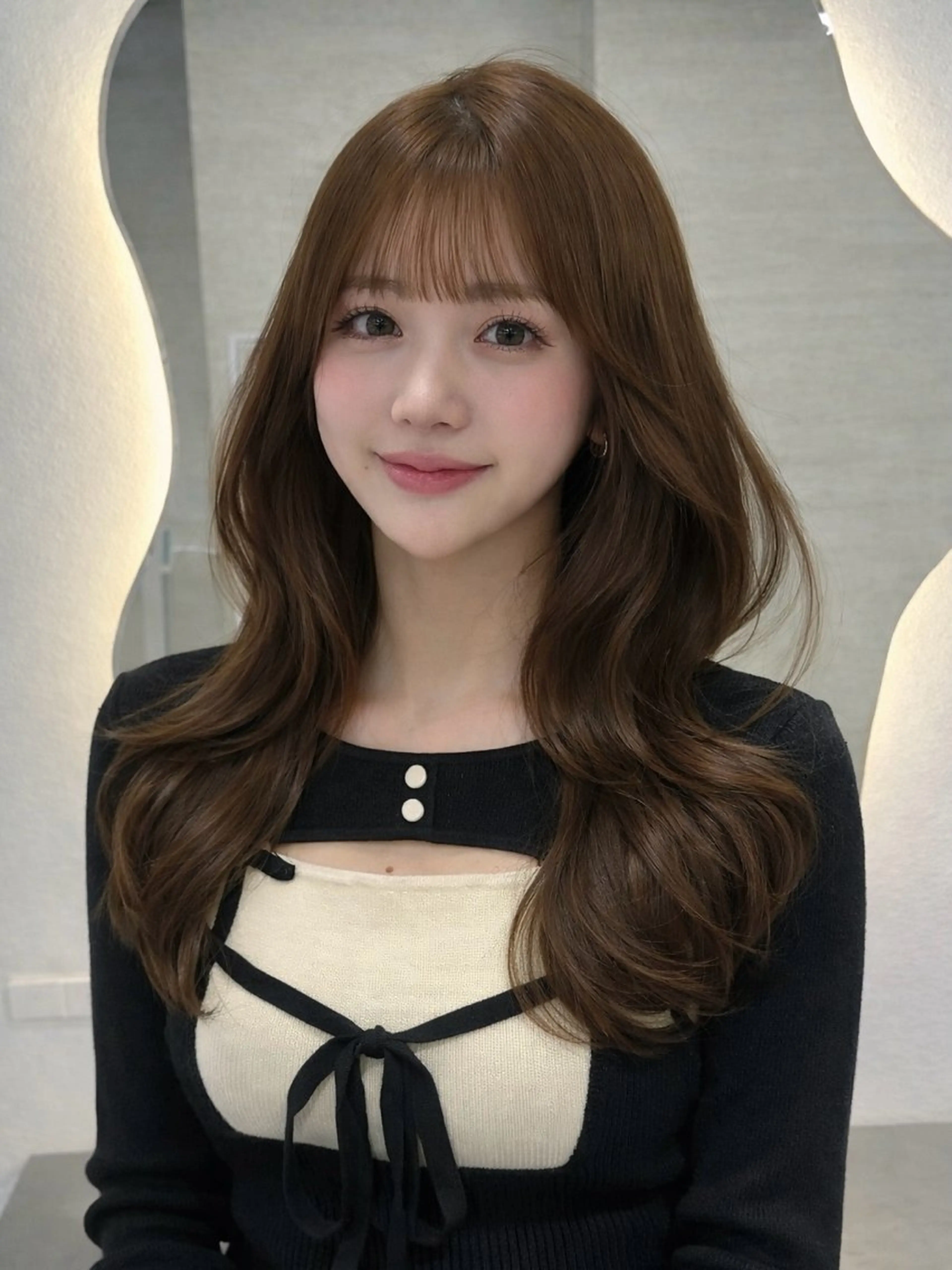 ロング カラー パーマ ヘアアレンジ カット ヘアカラー トリートメント 🤍韓国風/艶髪🤍 鳥越美羽のヘアスタイル