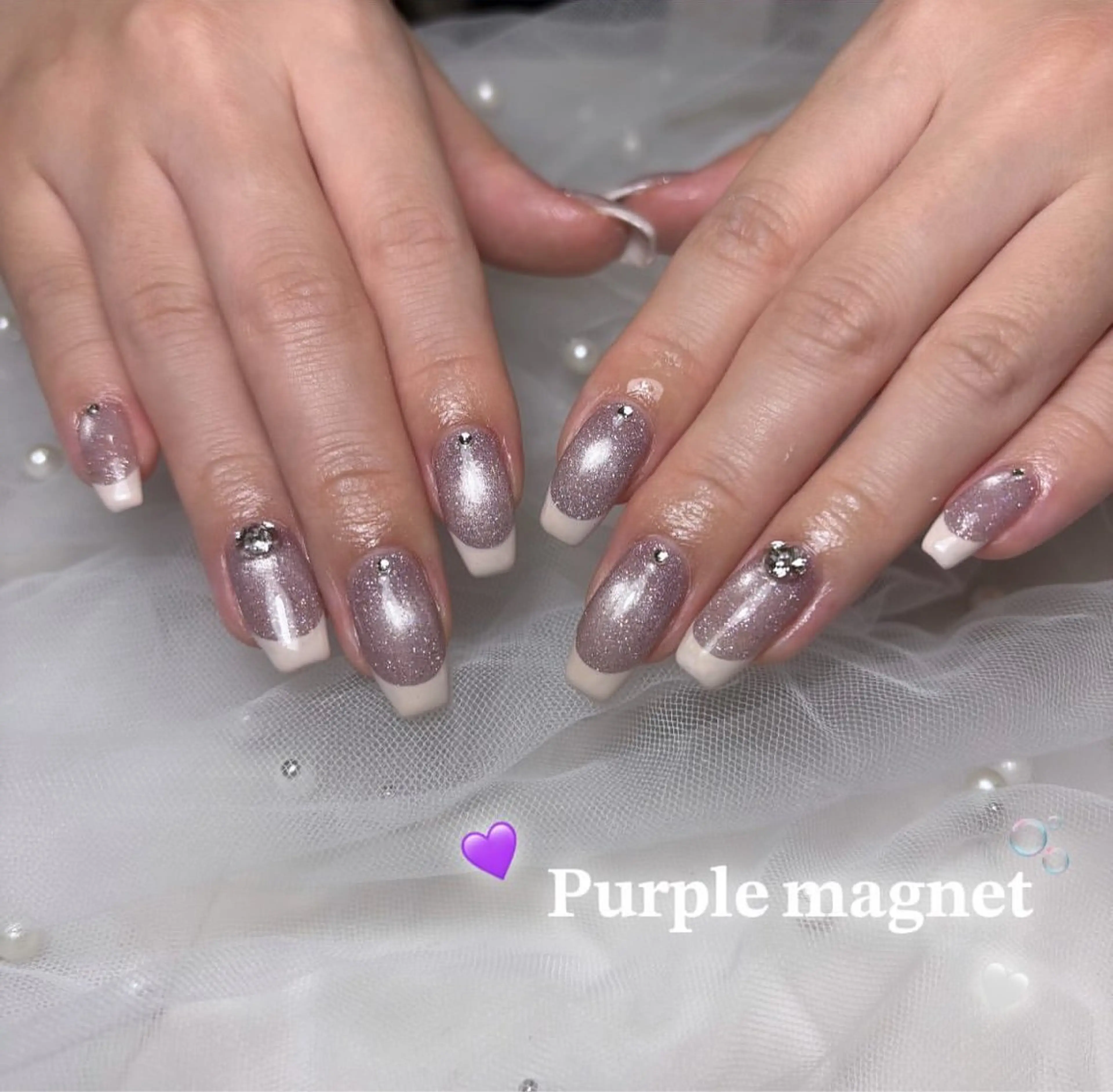 ネイル フレンチネイル ♡エルバイノリコ 吉澤【パラジェル有】のネイルデザイン