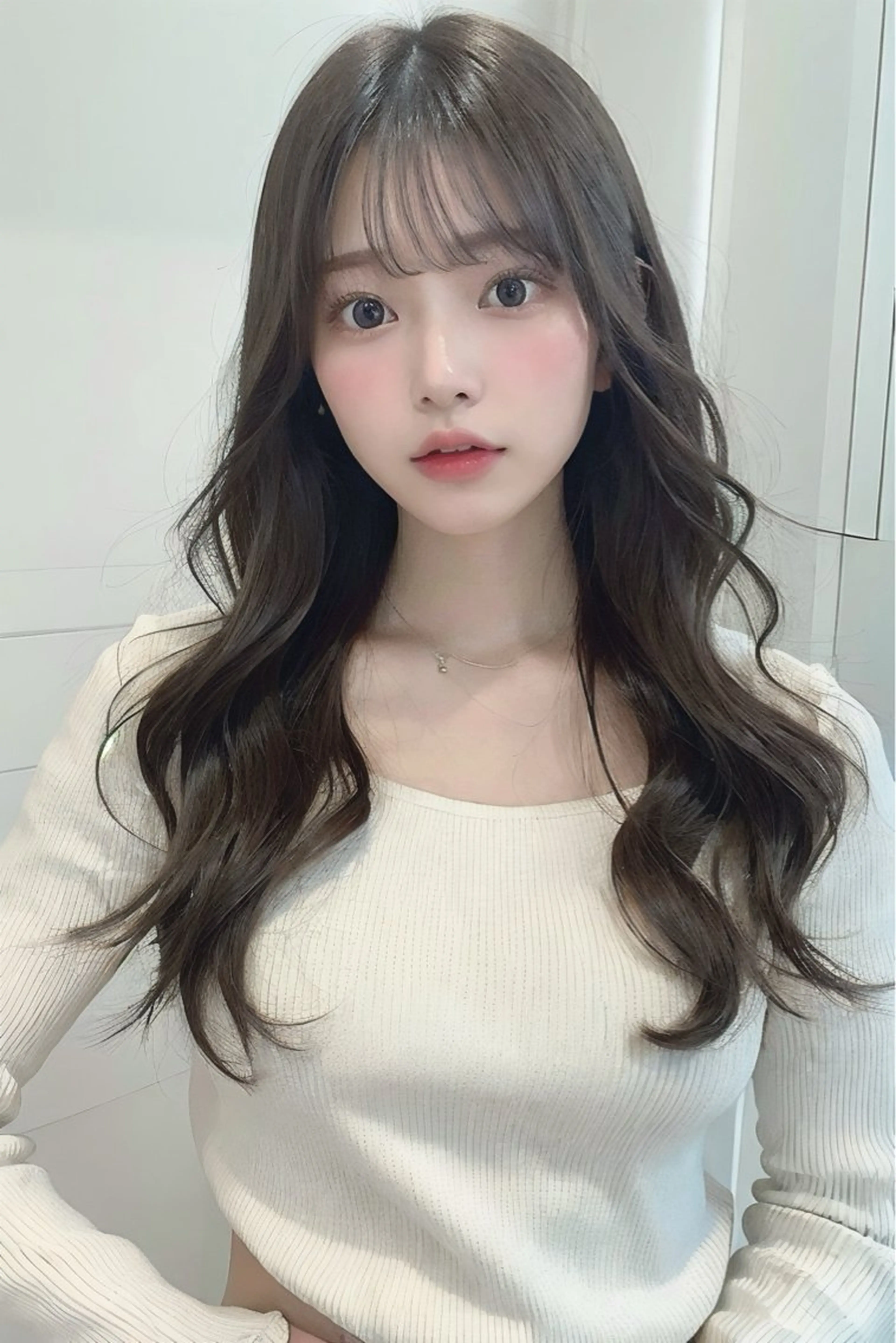 ロング 髪質改善、縮毛矯正 酸性縮毛矯正のヘアスタイル