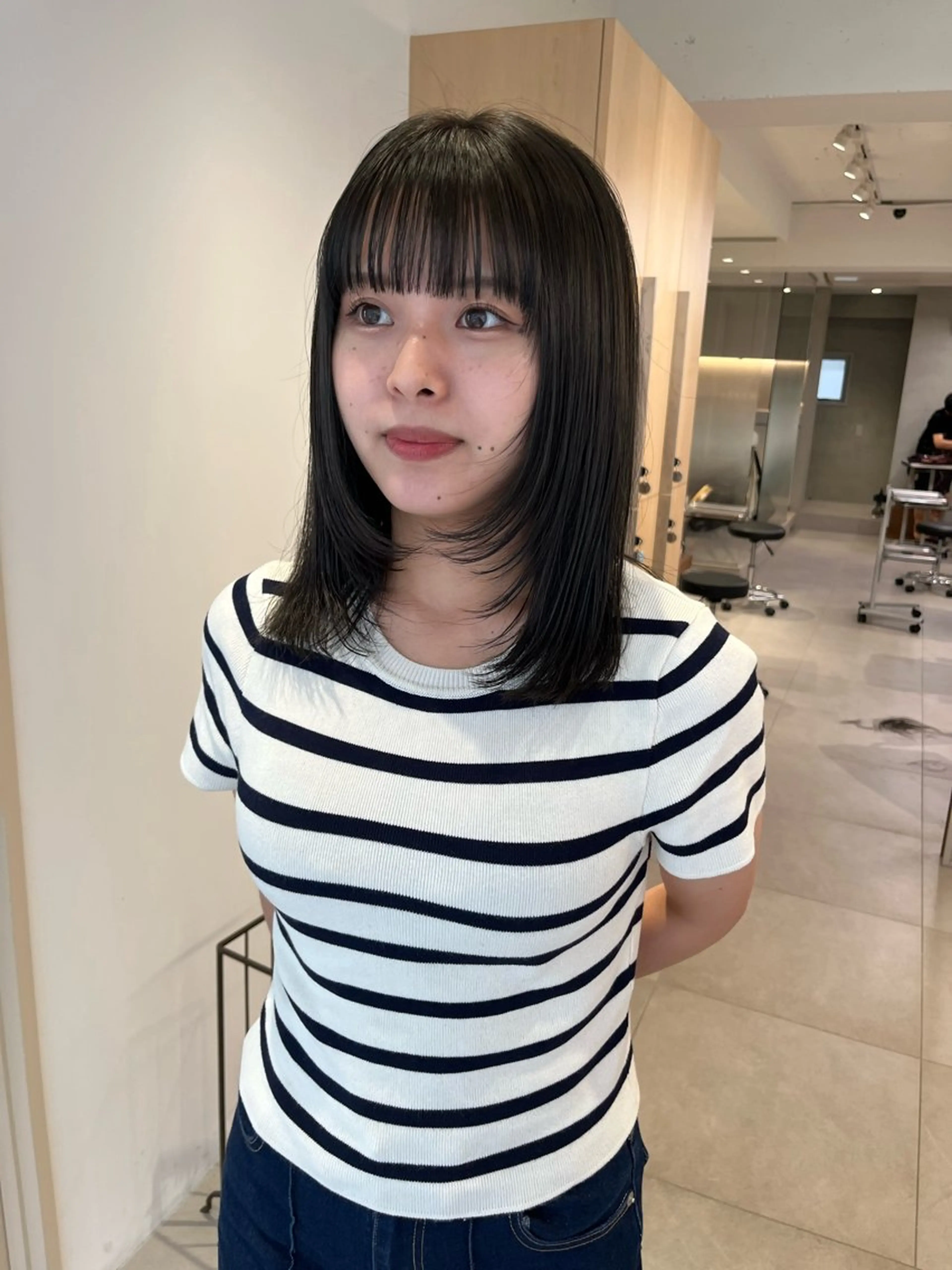 セミロング カラー オリーブグレー お洒落パーマ/ボブ ❄️Tomoka❄️のヘアスタイル