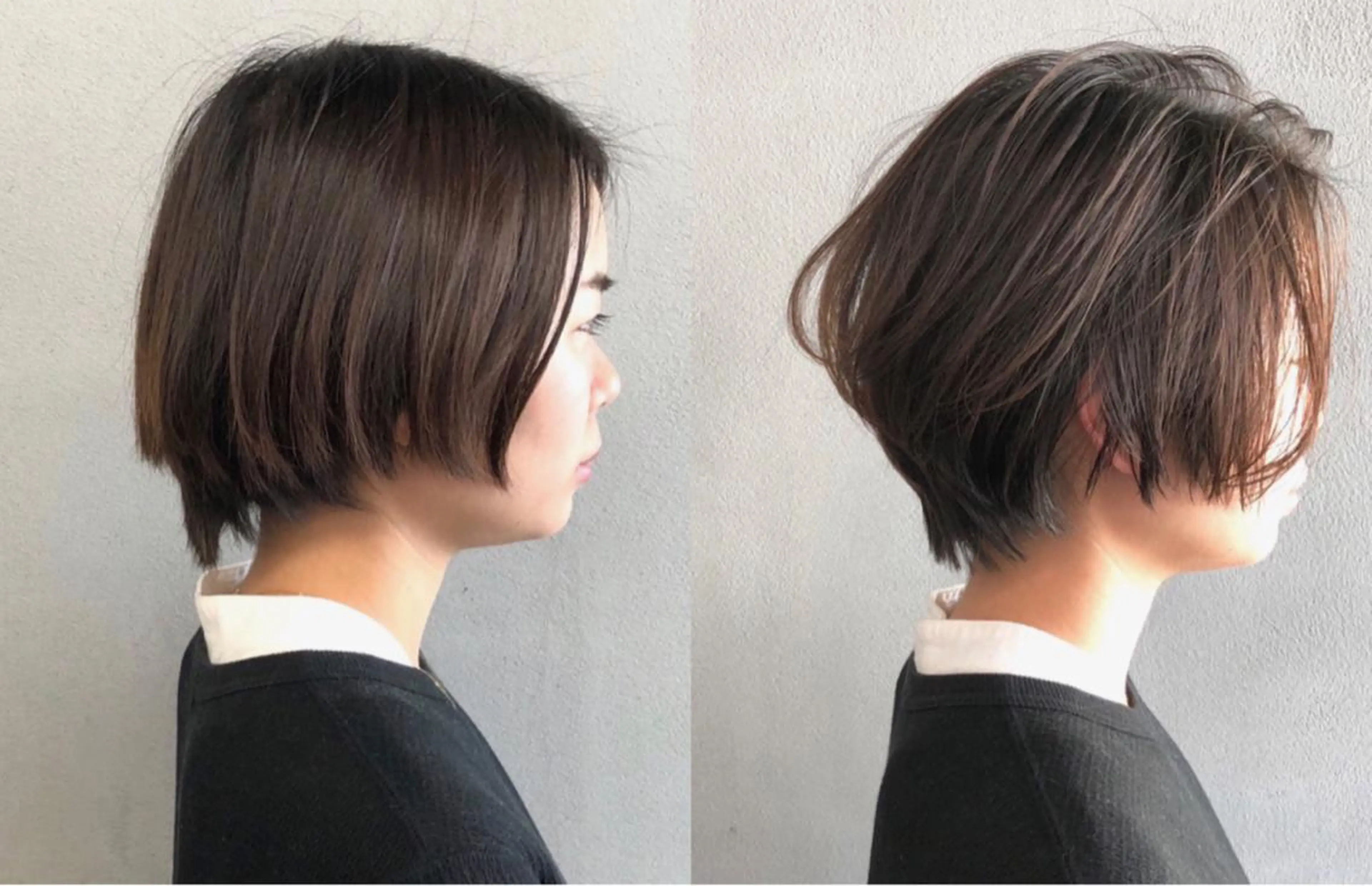 ショート カラー くびれヘア ショートヘア カット ヘアカラー トリートメント ボブ/ショート/ 白髪染め/メンズ葛西のヘアスタイル