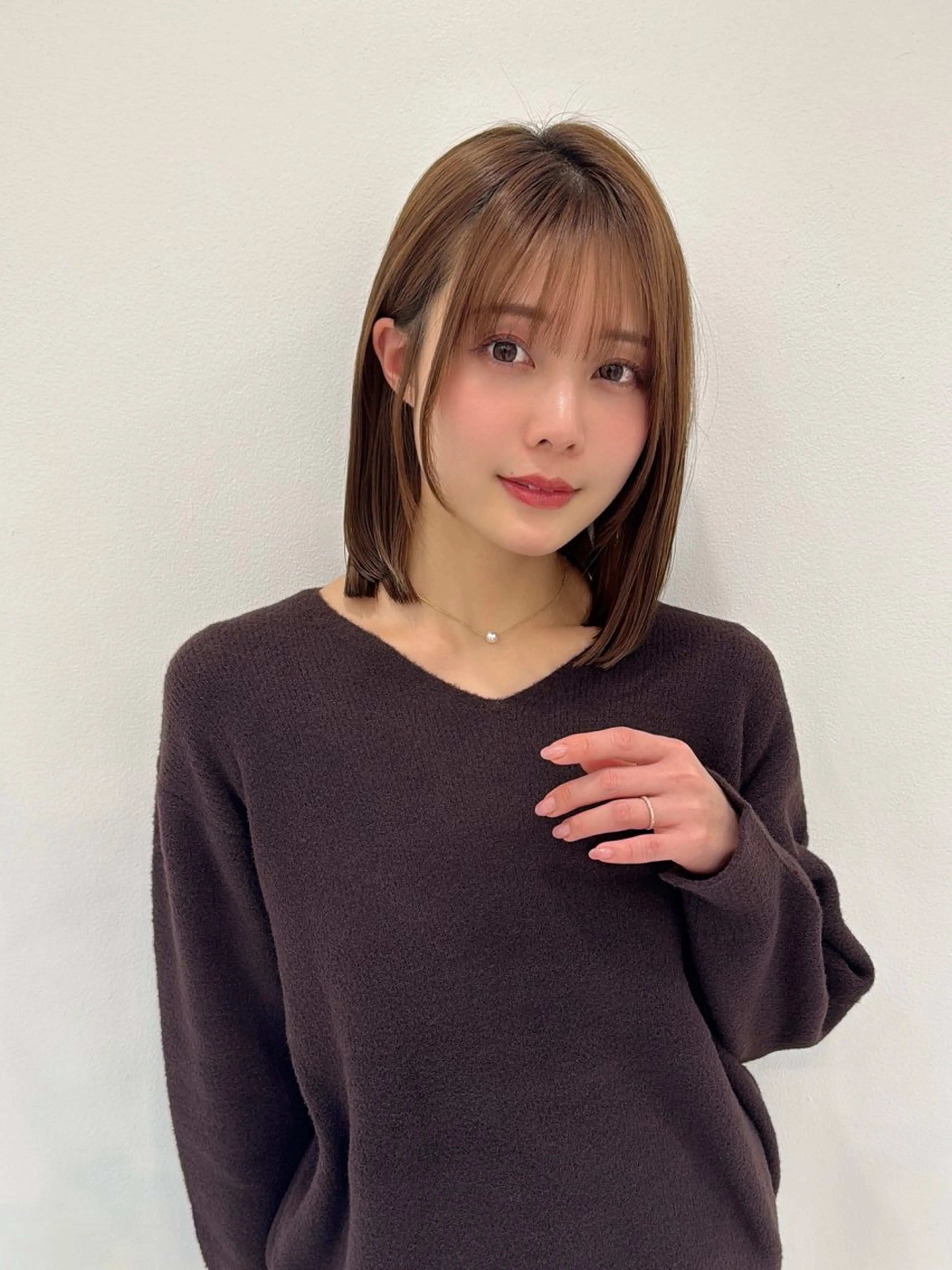 ミディアム カラー ボブ ボブ/レイヤー /植原健太のヘアスタイル