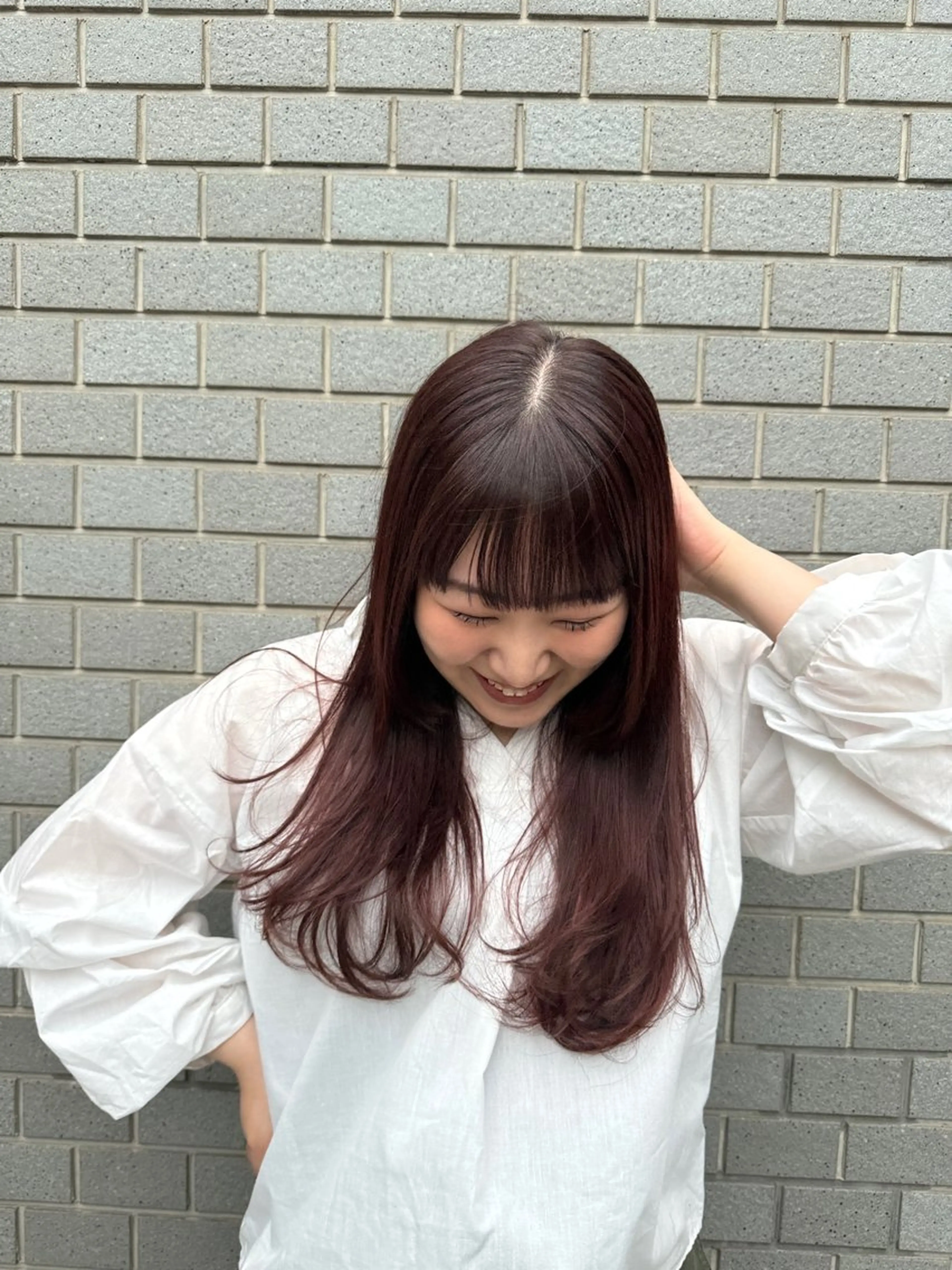 ロング カラー レイヤーカット ボブパーマNo.1のヘアスタイル
