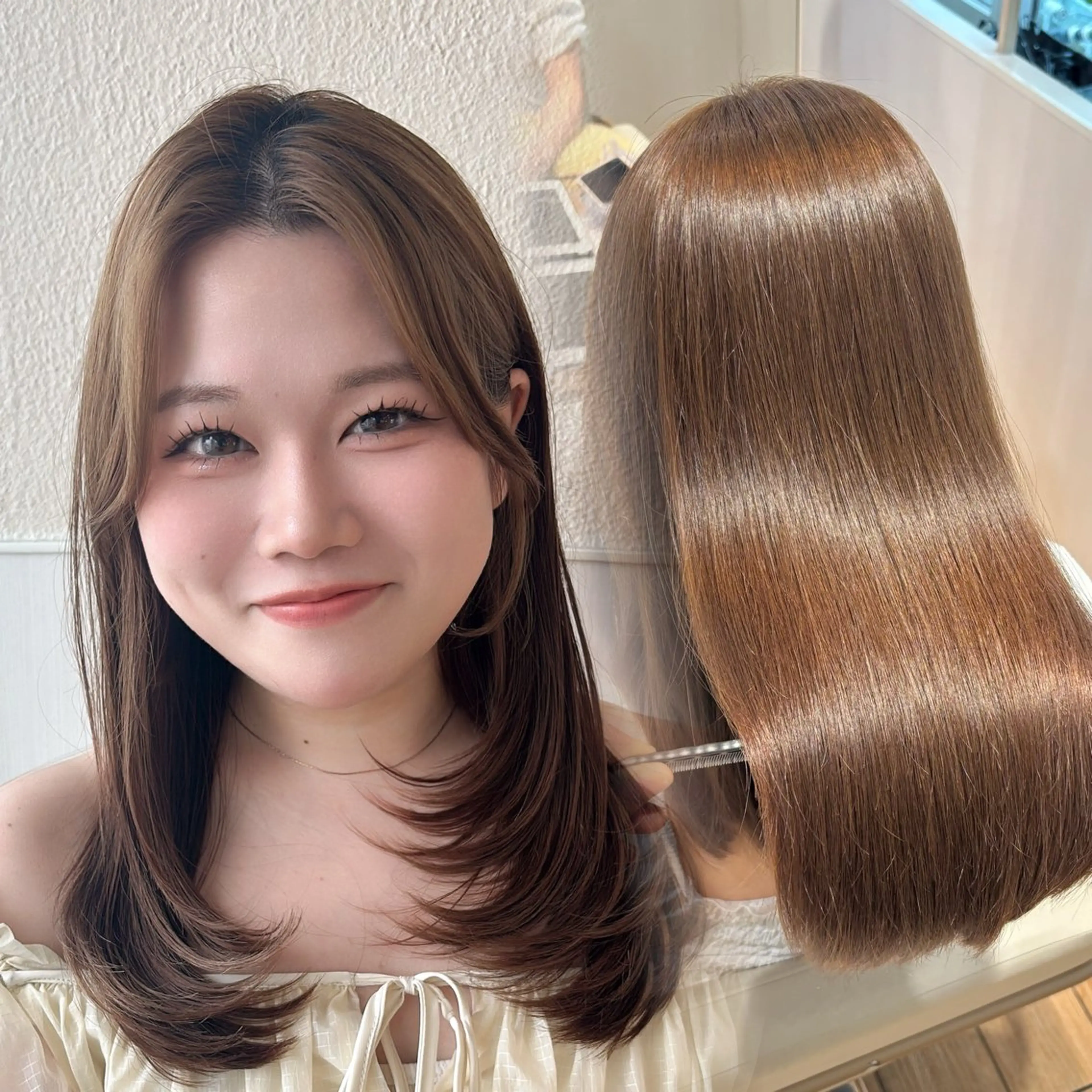 【迷っている方はこちら🫧】髪質改善ケアカラー(2stepトリートメント付)の写真