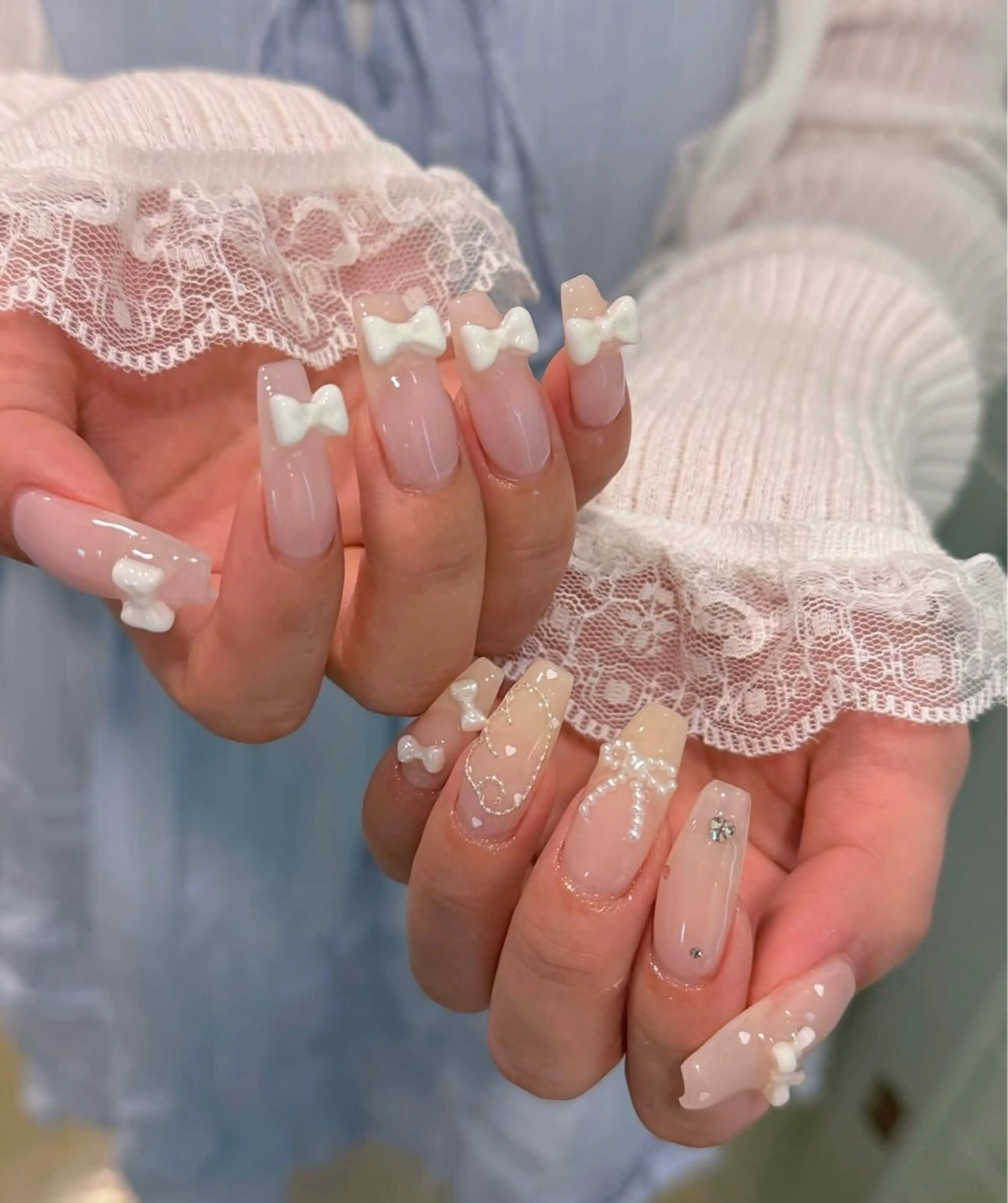 ネイル アートネイル フレンチネイル ジェルネイル ニュアンスネイル オフィスネイル ハンドネイル Jenn Nail Shinokuboのネイルデザイン